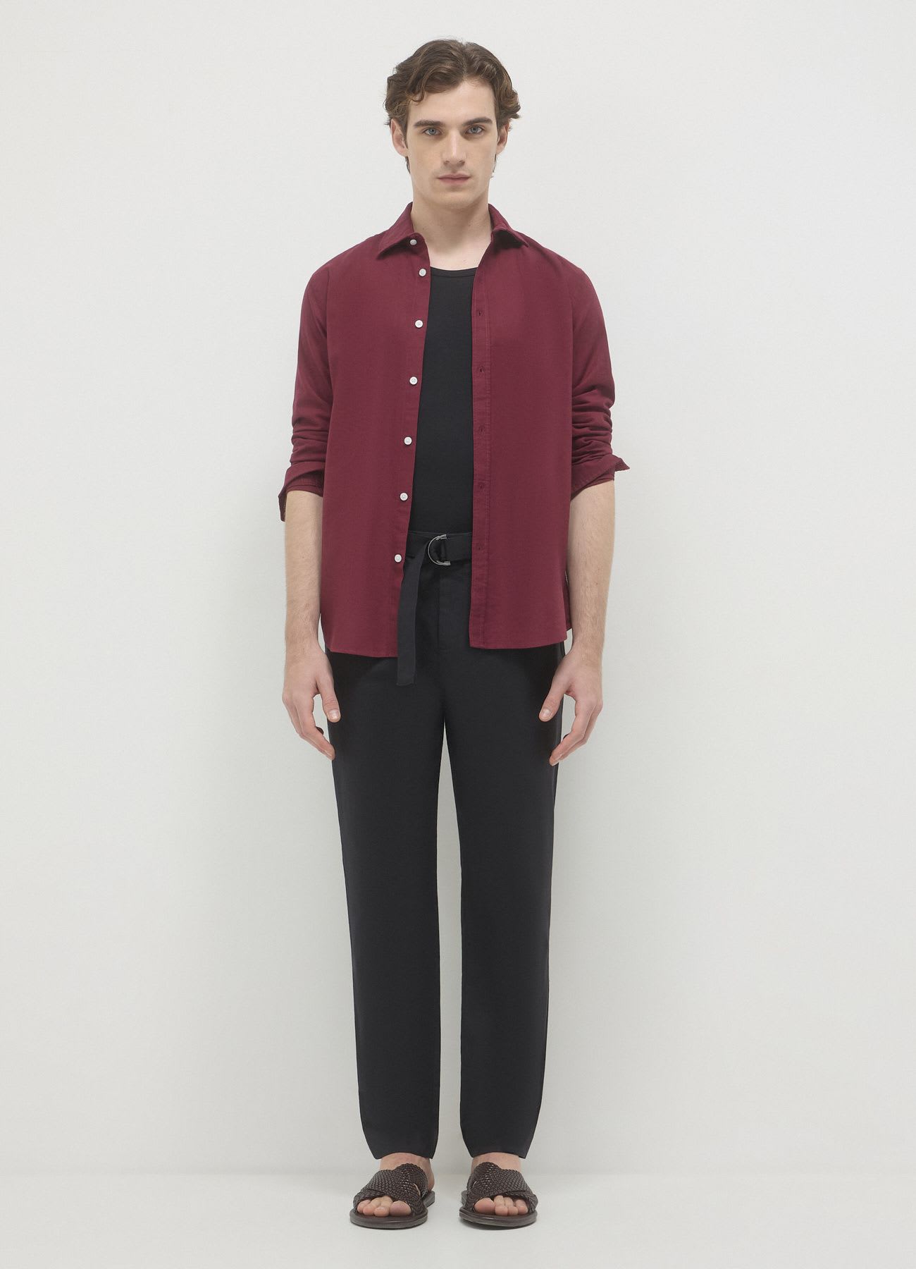 Camicia classica misto lino