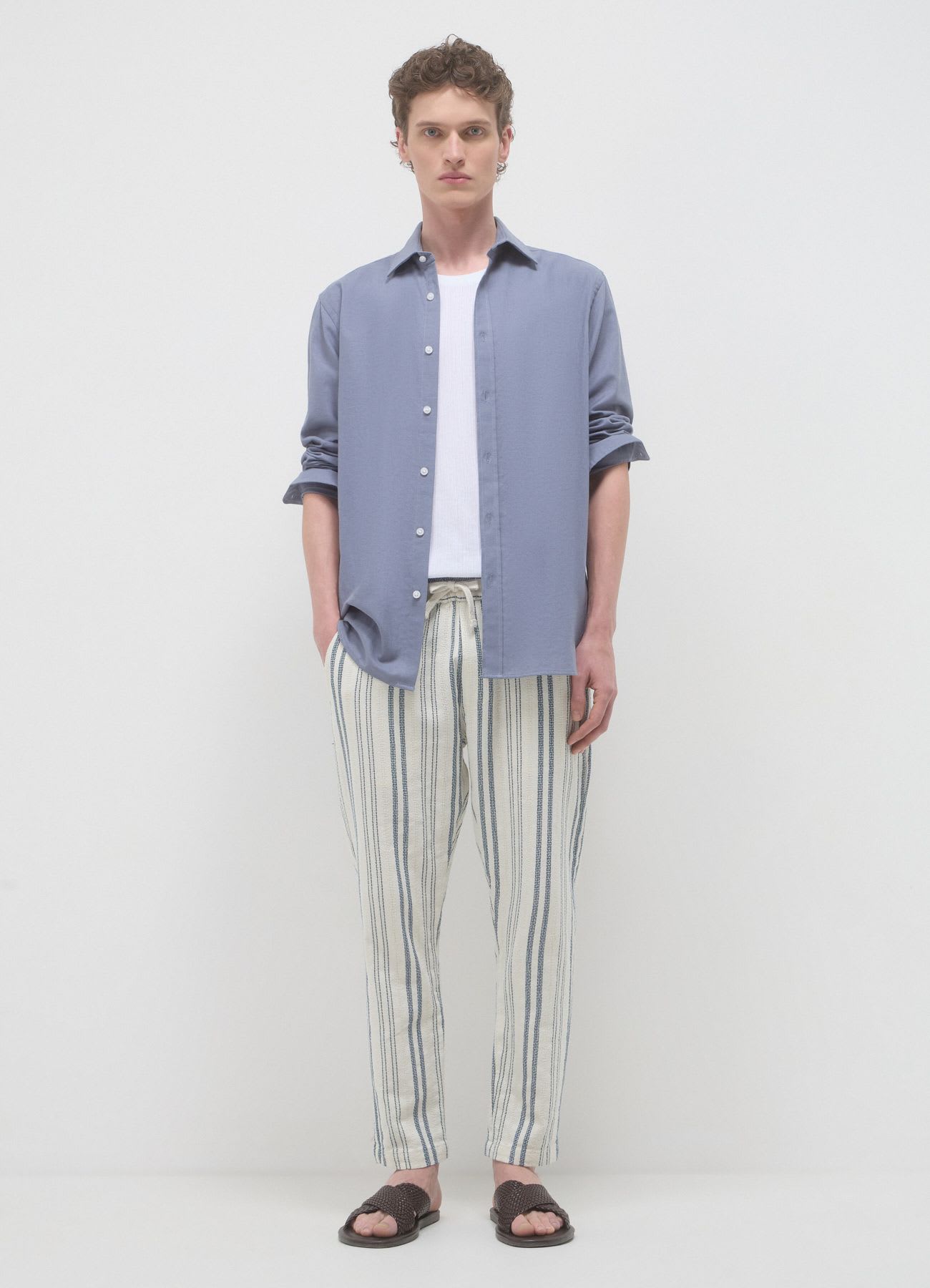Camicia classica misto lino