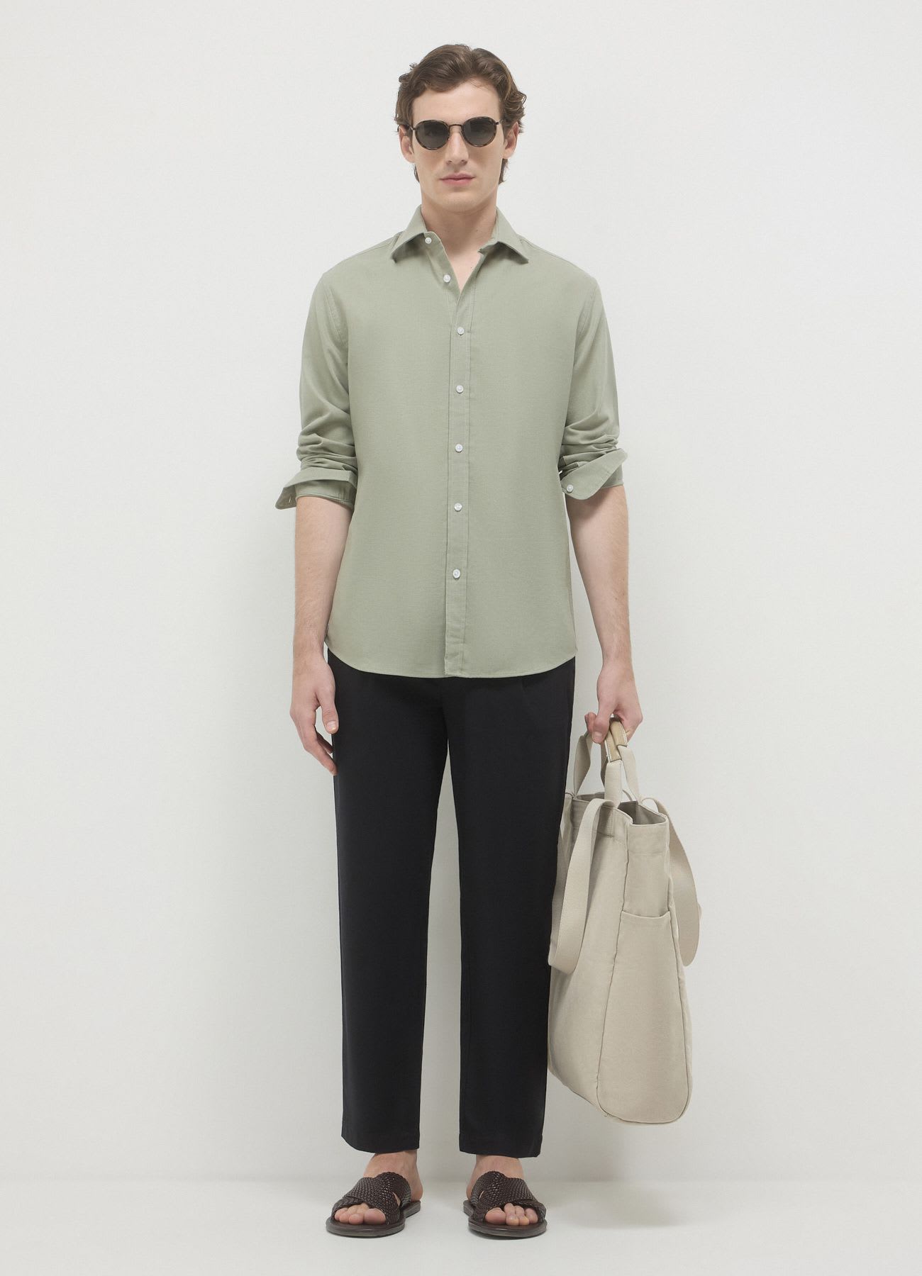 Camicia classica misto lino