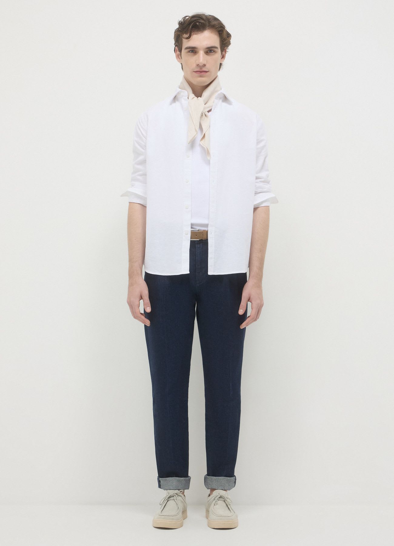 Camicia classica misto lino