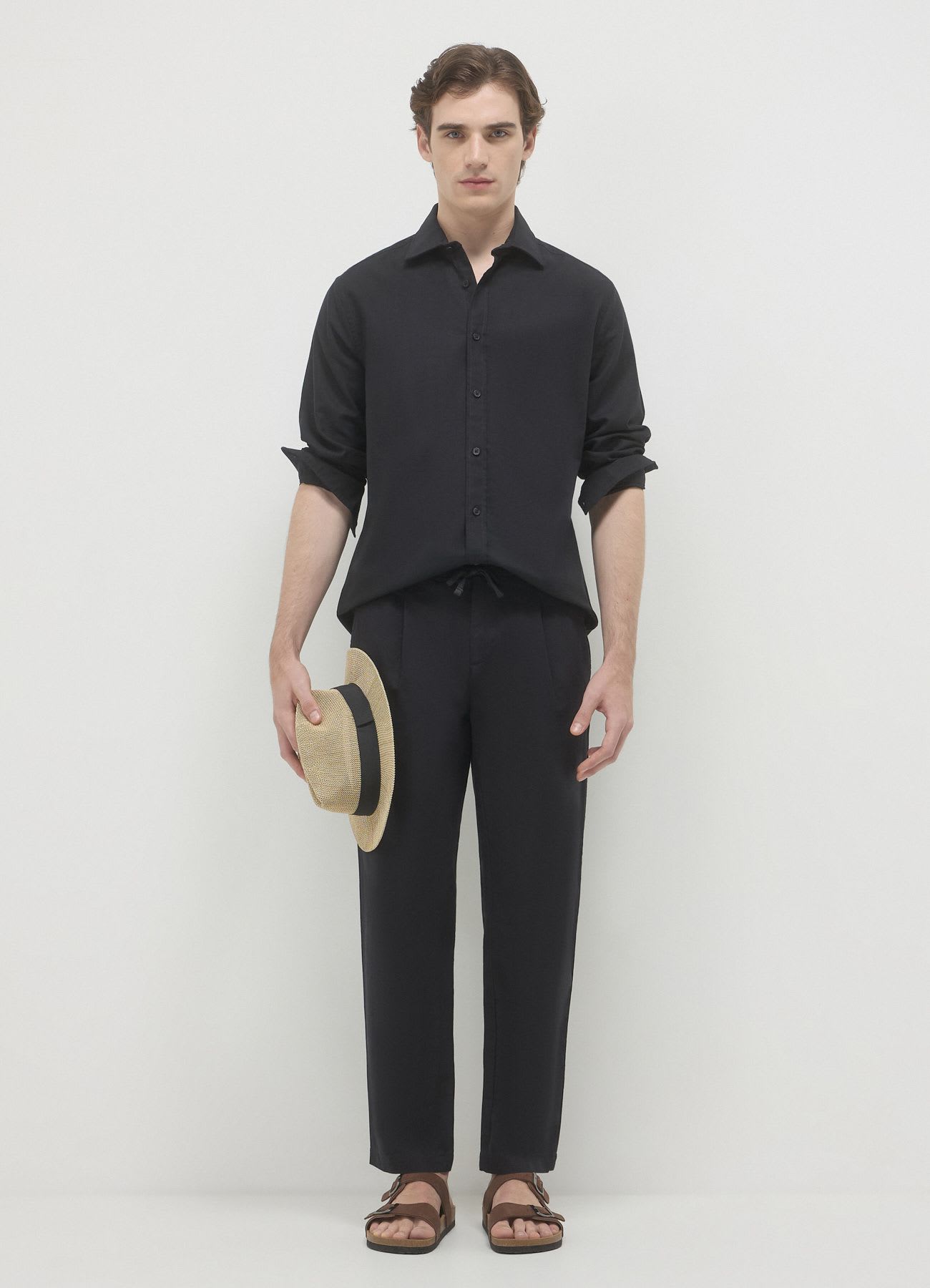 Camicia classica misto lino