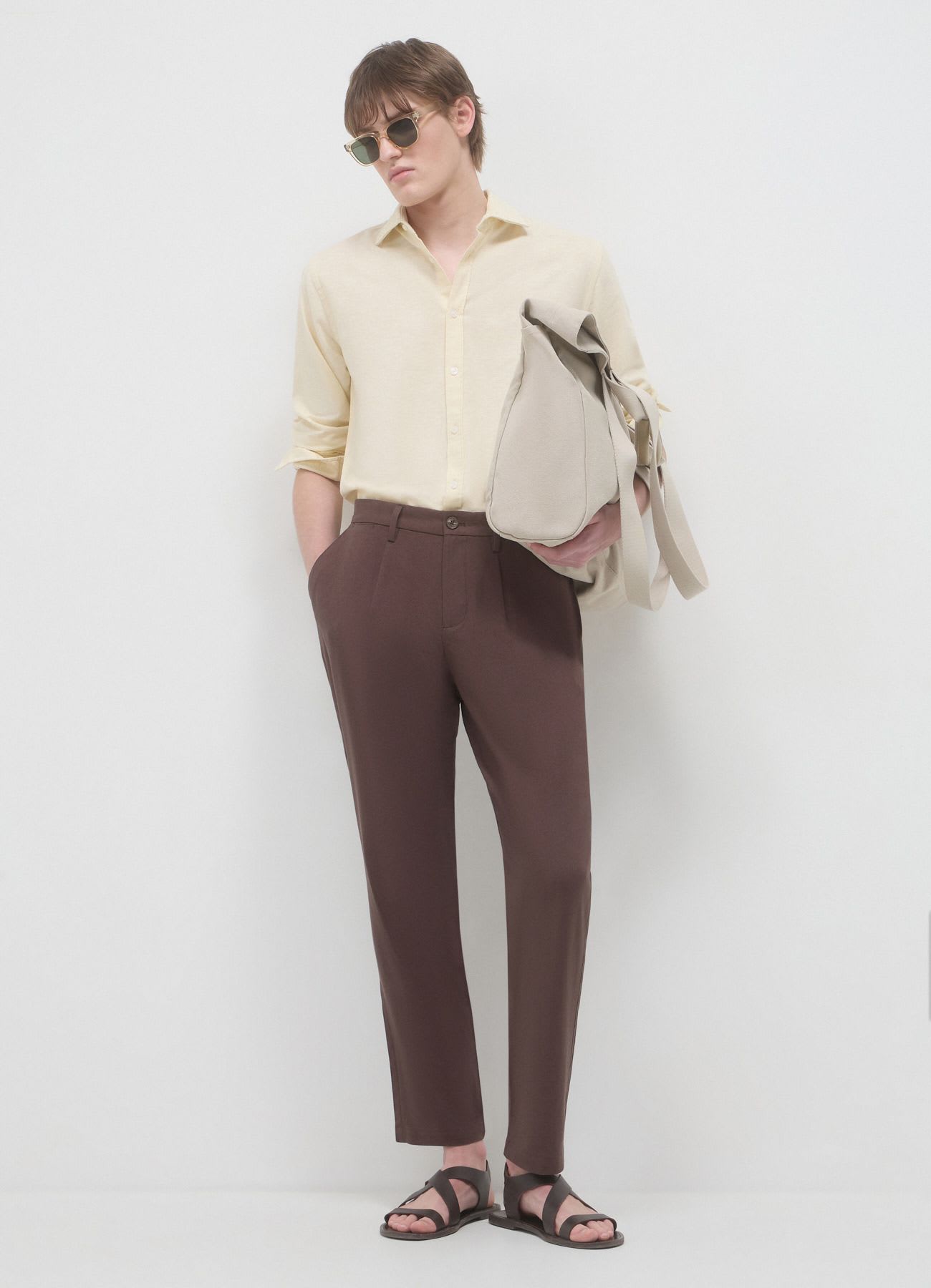 Camicia classica misto lino