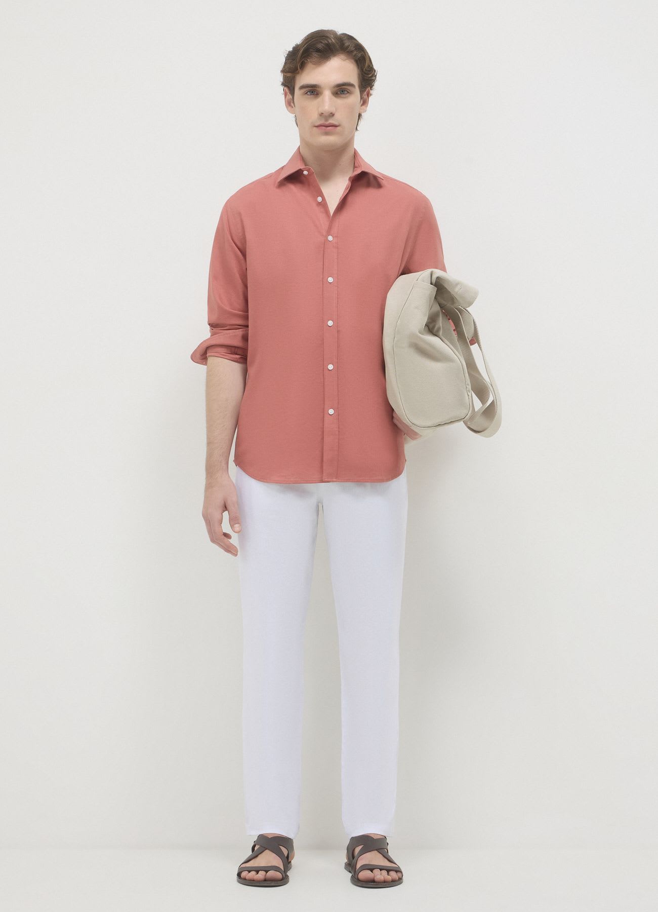 Camicia classica misto lino
