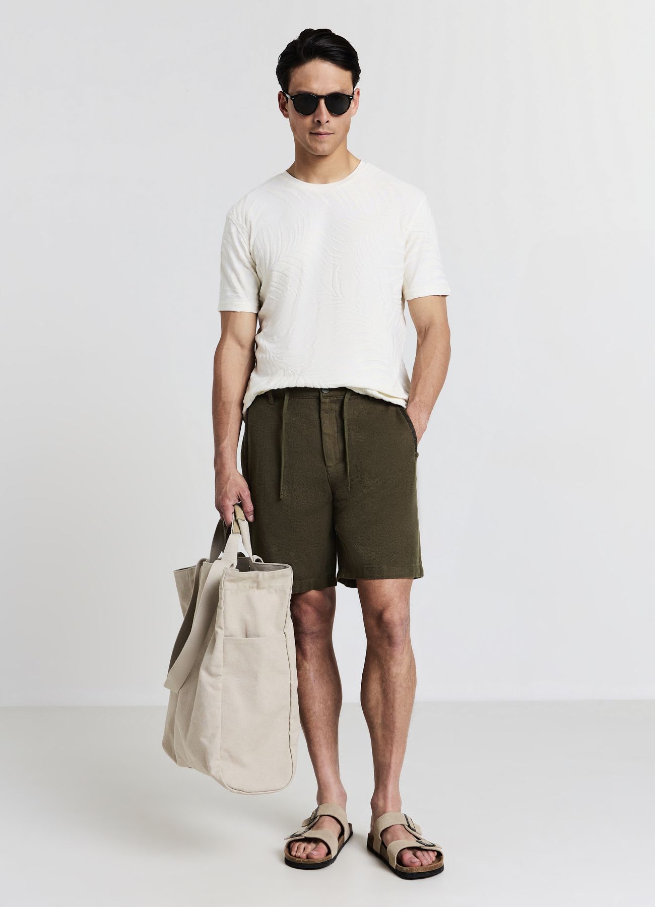 Pantaloncini chino tasche ricamo