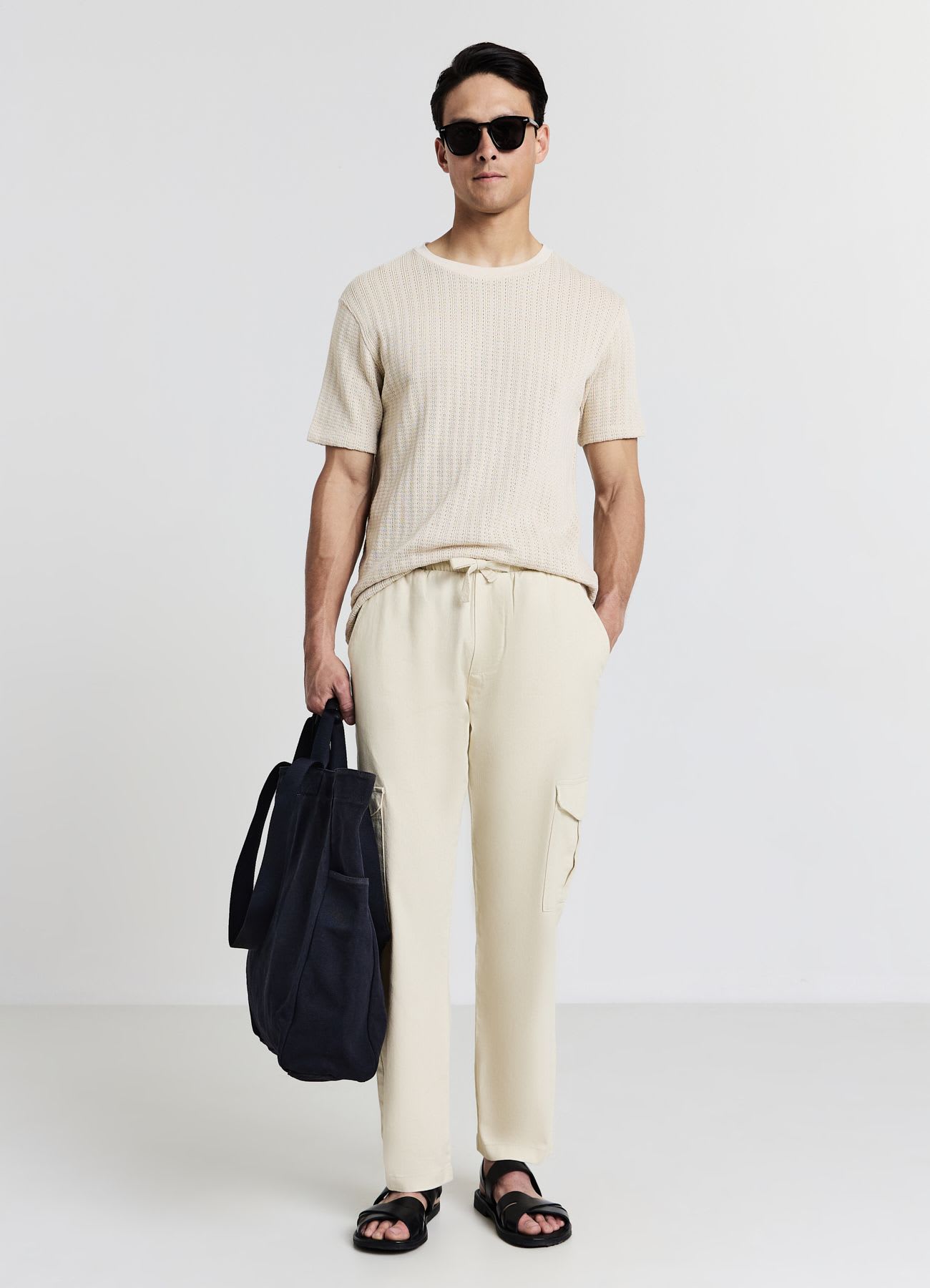 Pantaloni cargo tinta unita