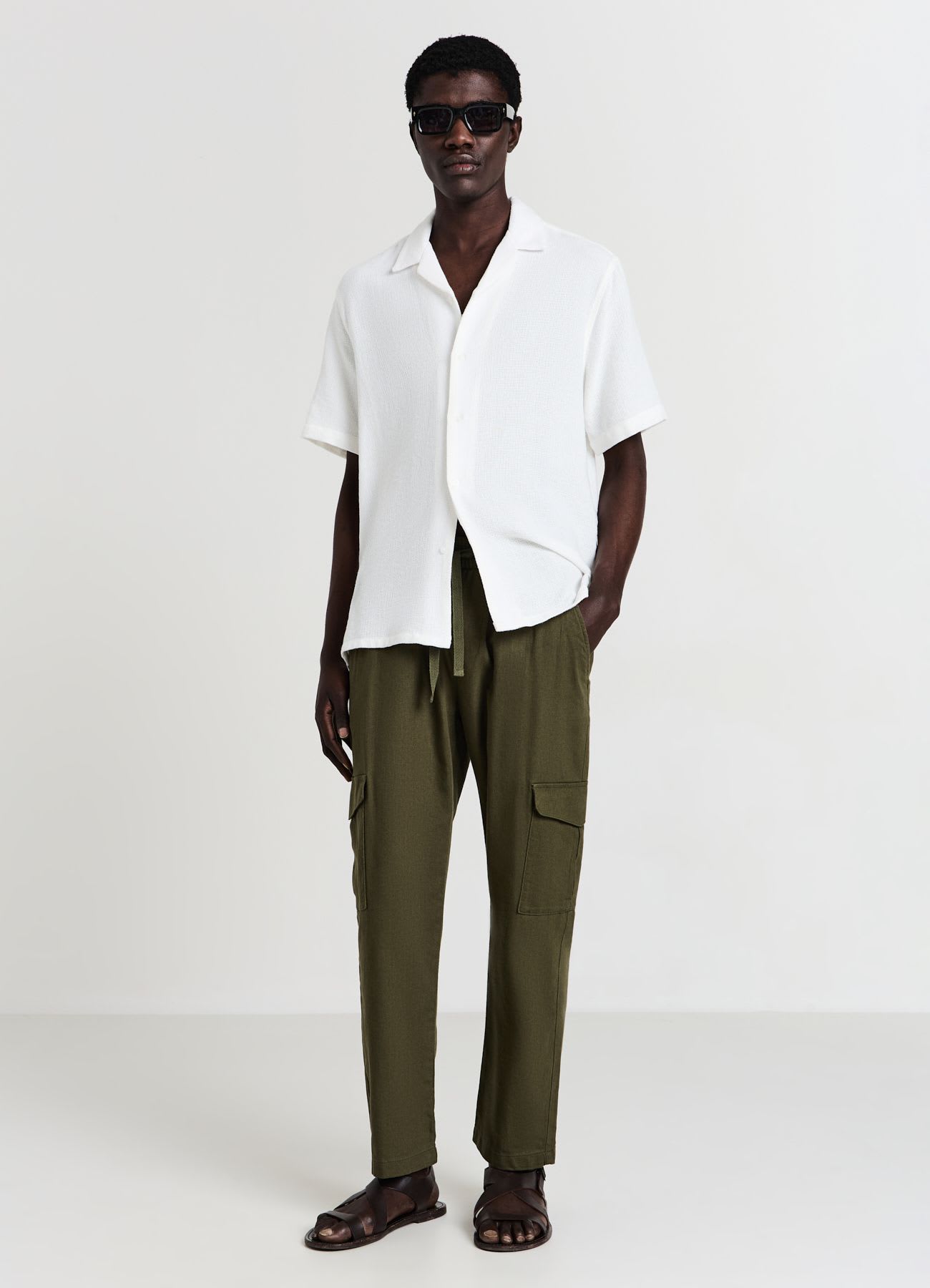 Pantaloni cargo tinta unita