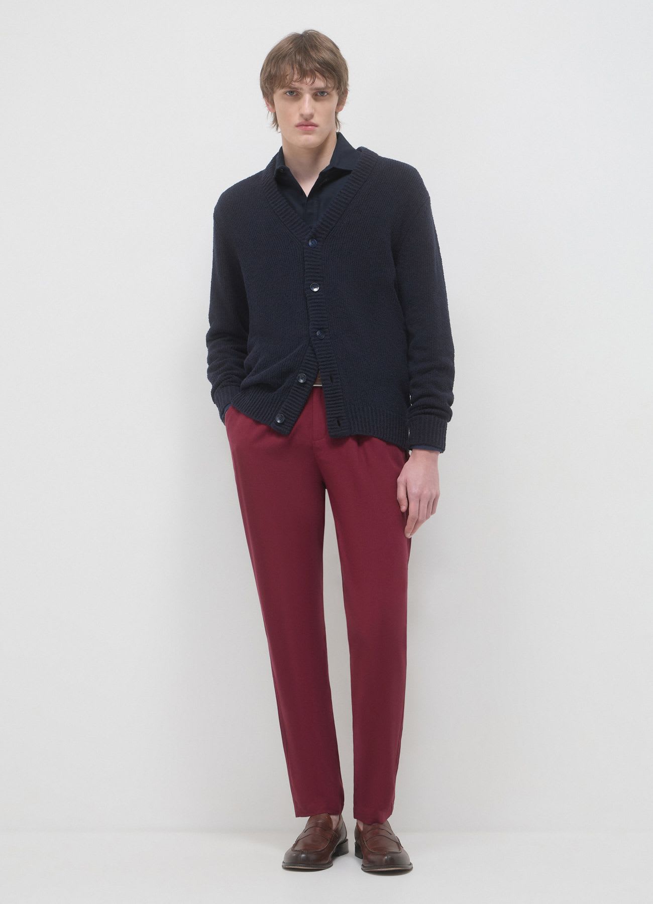 Pantalone chino misto lino