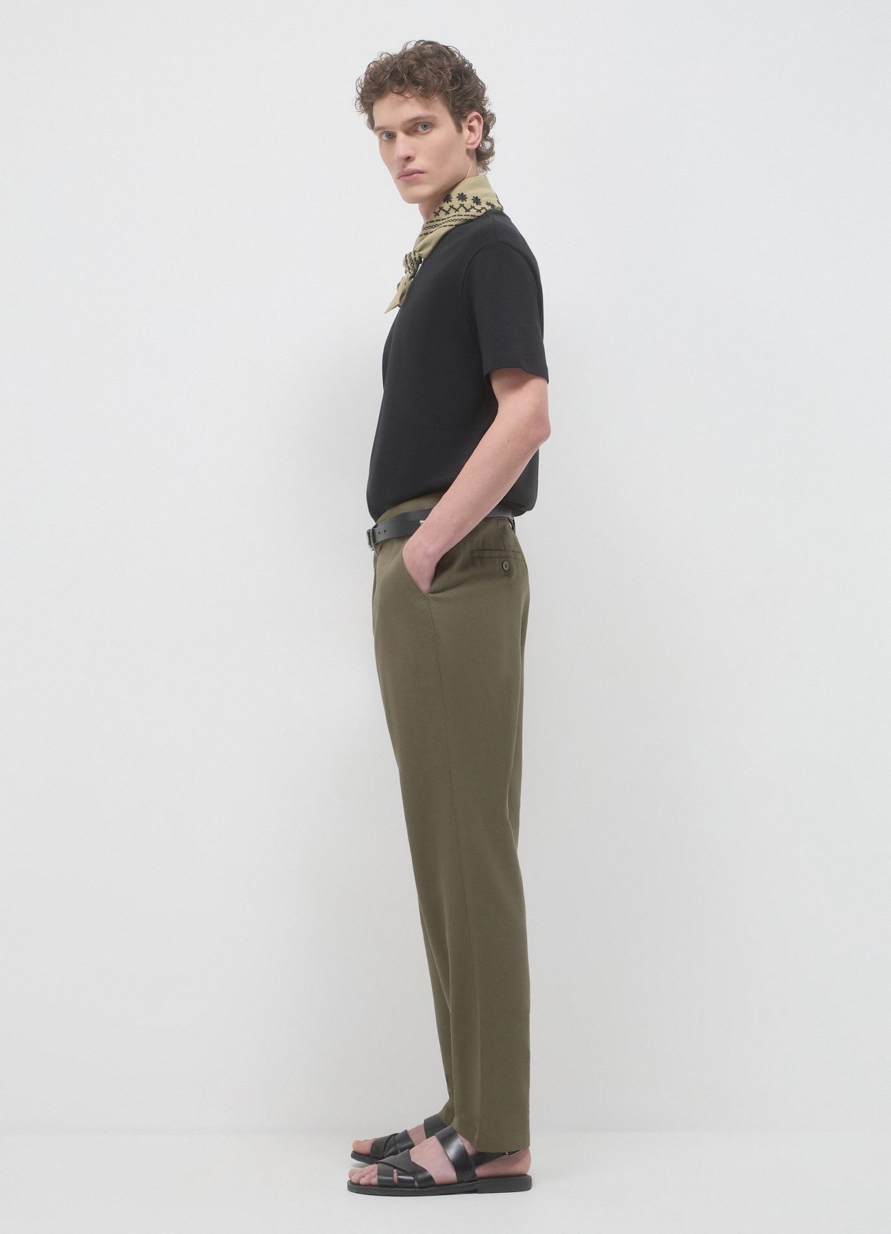 Pantalone chino misto lino