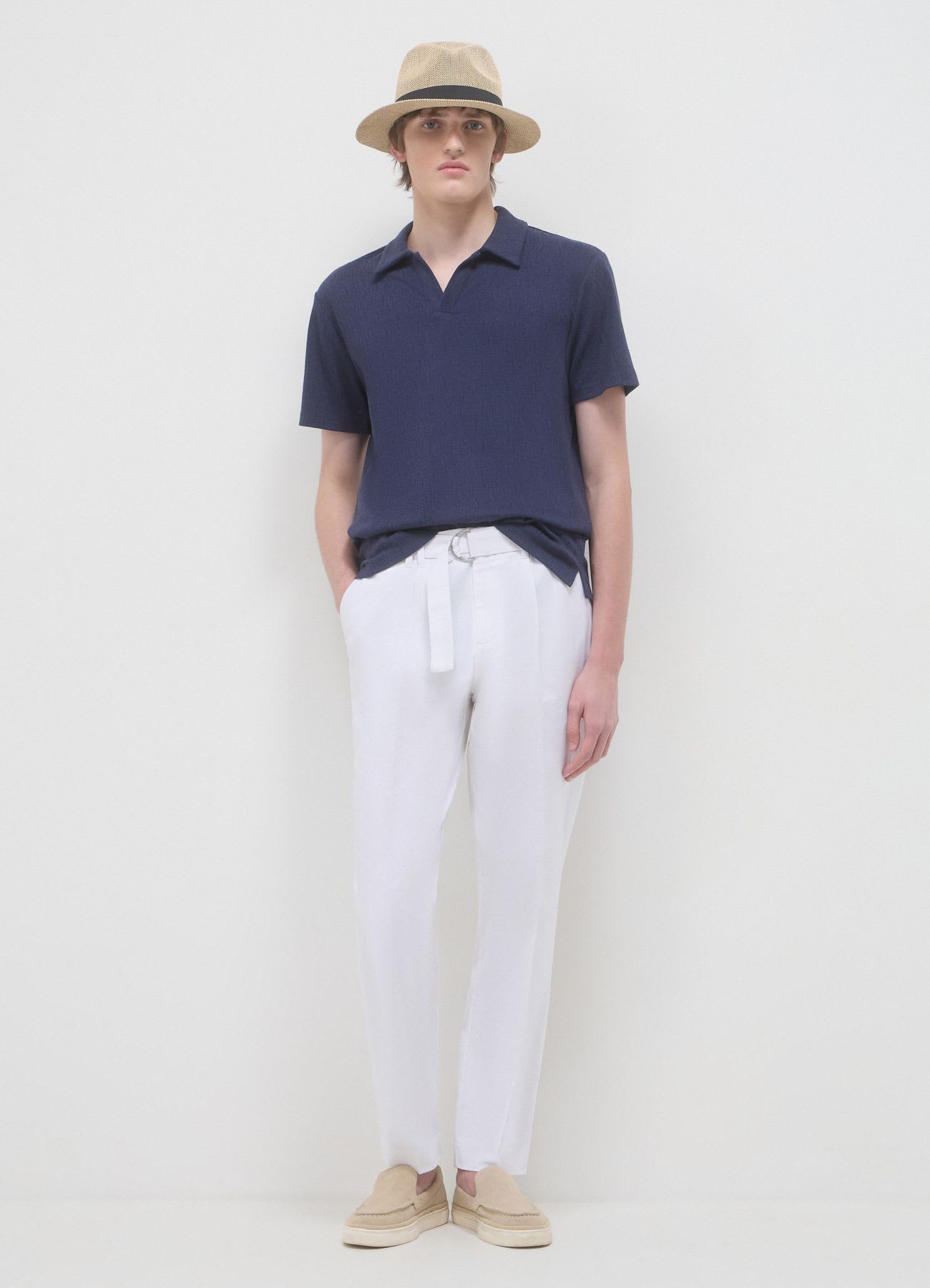 T-shirt polo misto cotone