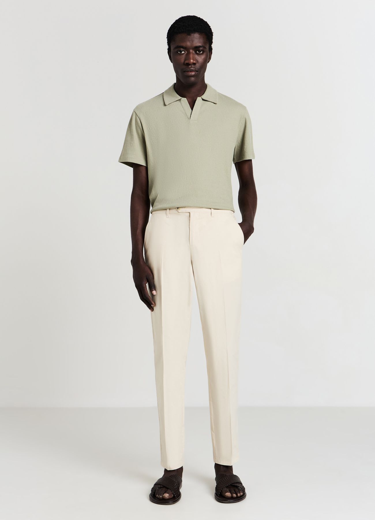 T-shirt polo misto cotone