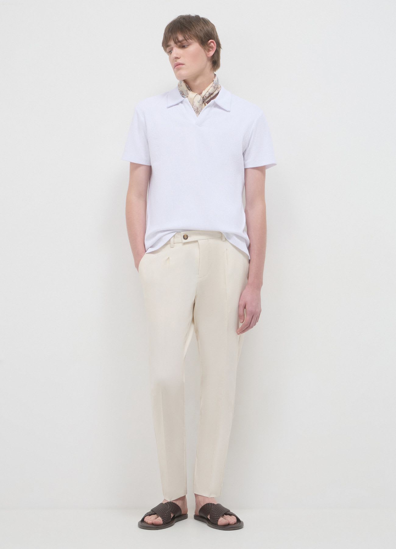 T-shirt polo misto cotone