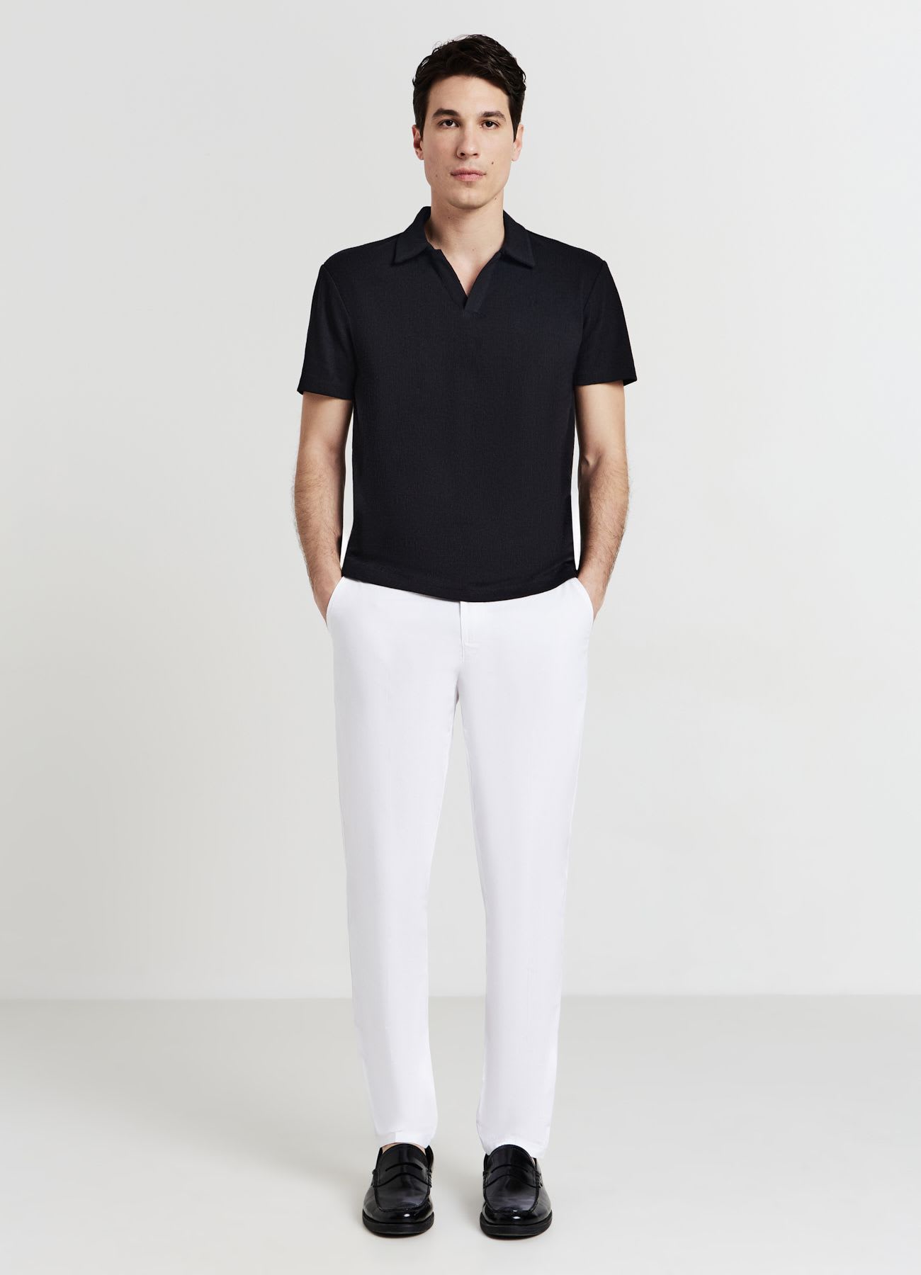 T-shirt polo misto cotone