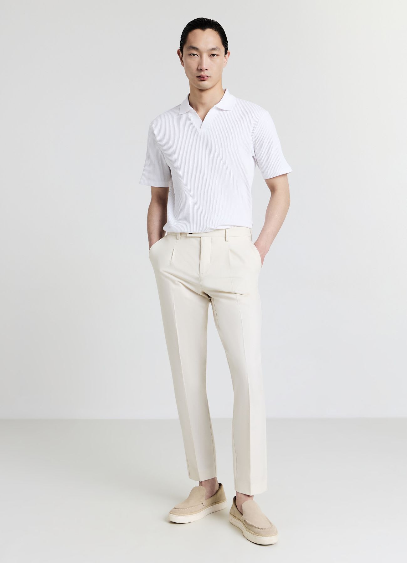 T-shirt polo a coste