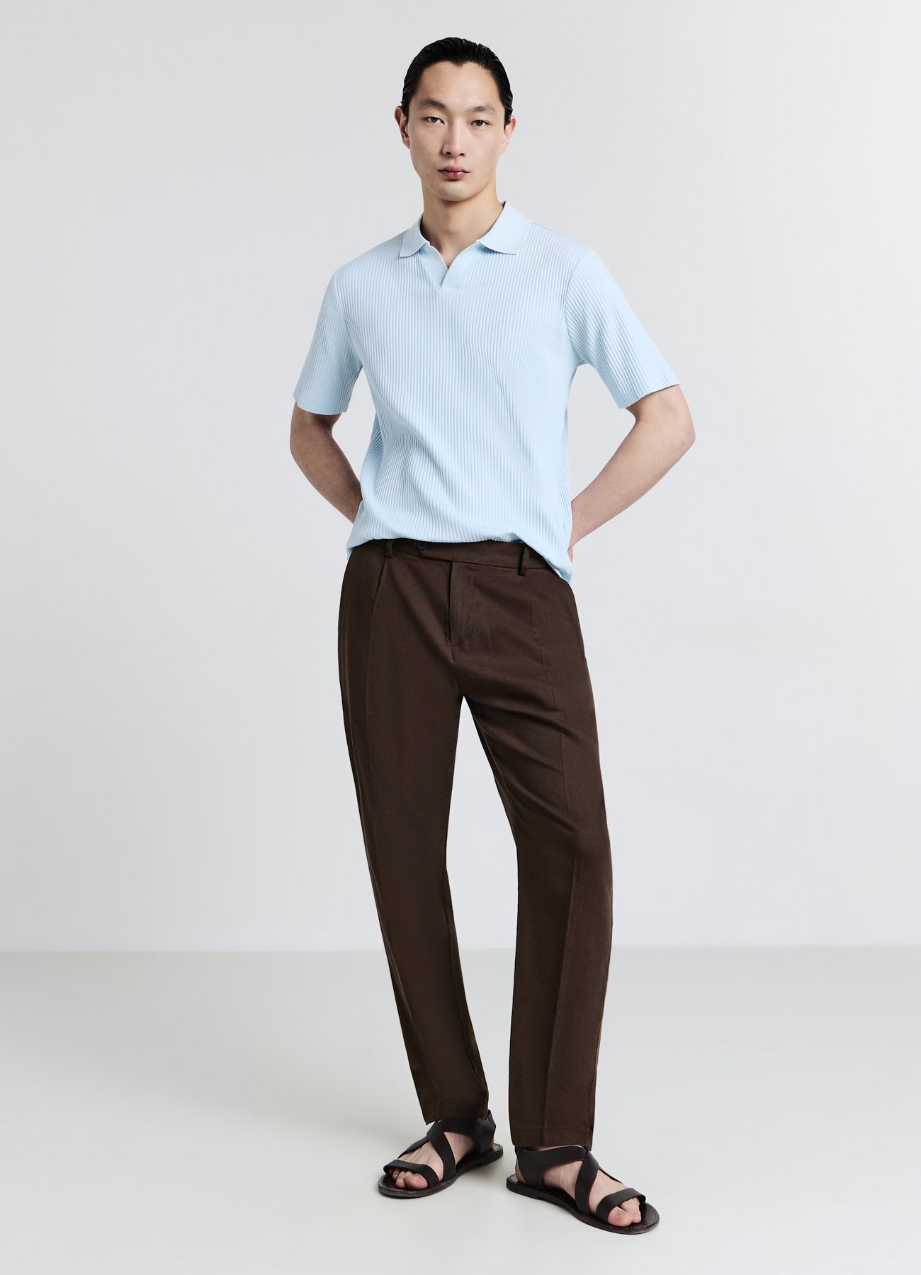 T-shirt polo a coste