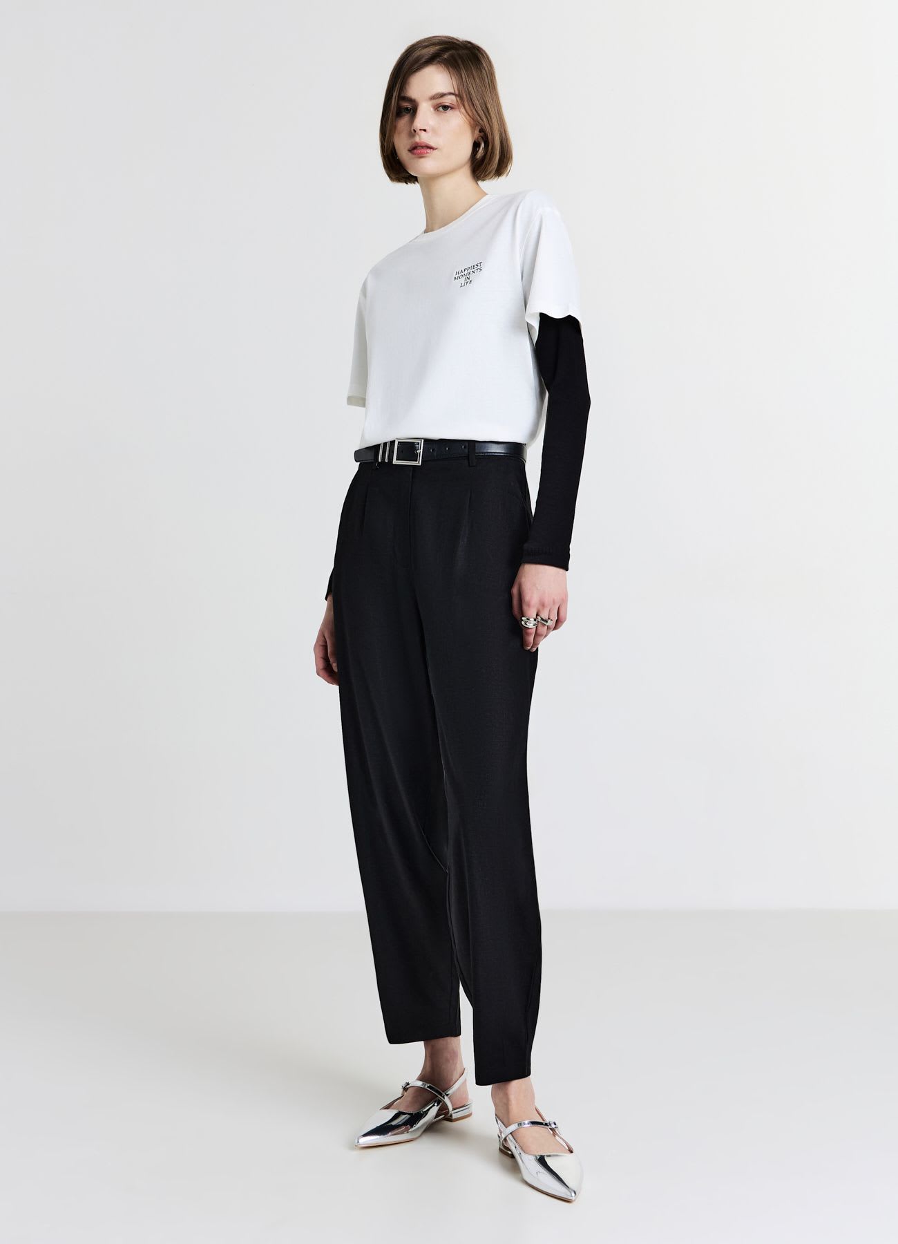 Pantaloni carrot fit