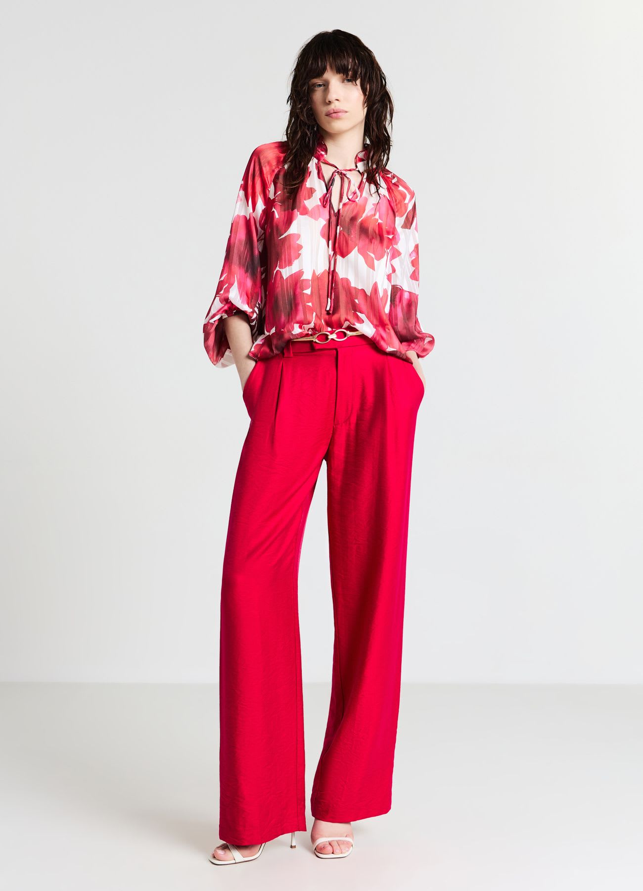 Blusa fantasia fiori