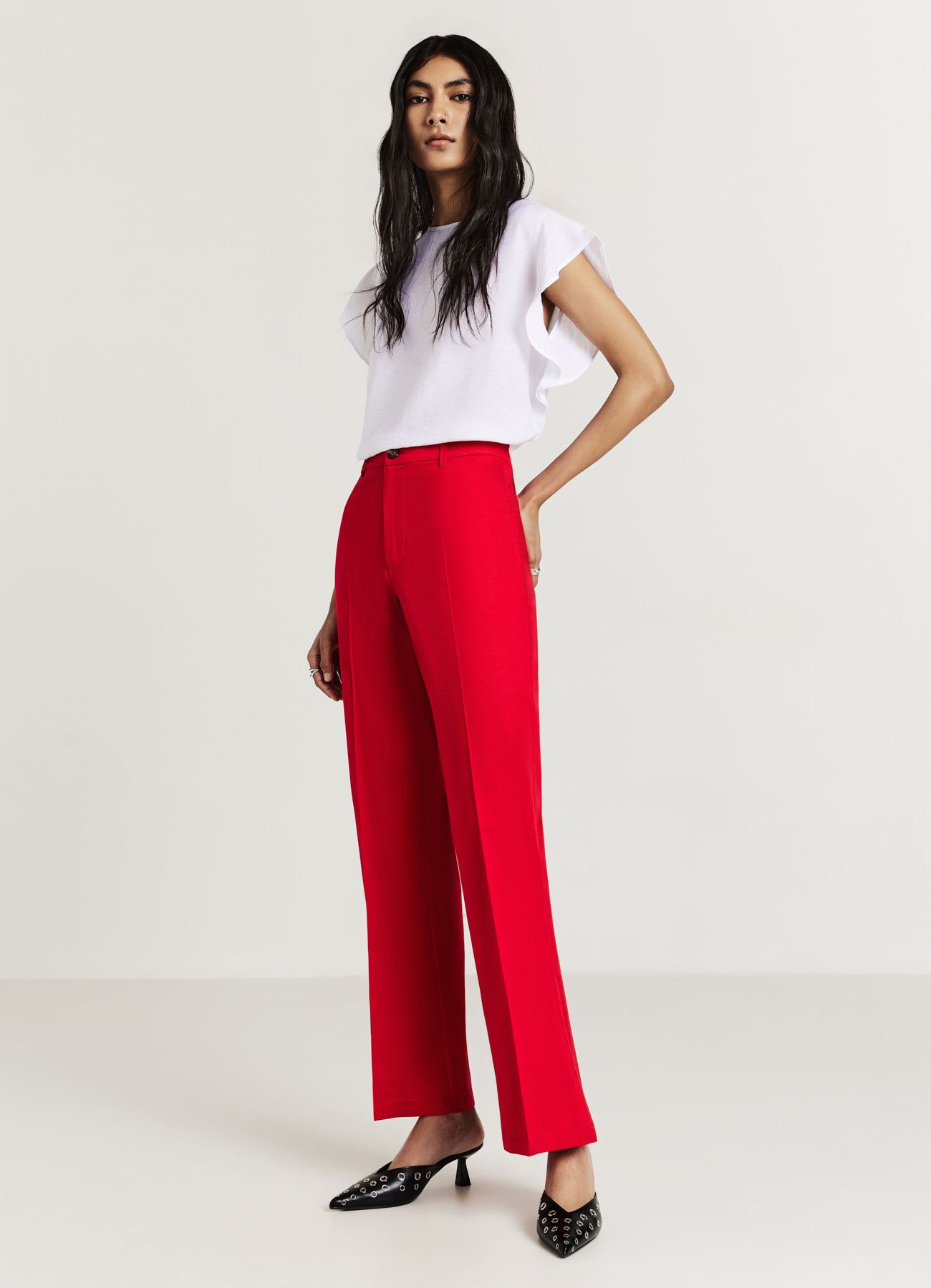 Blusa maniche con rouches