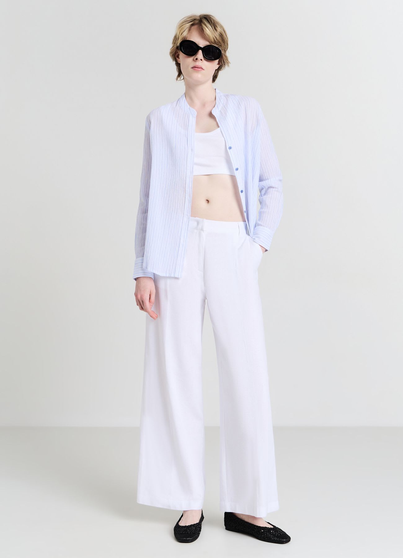 Camicia coreana a righe
