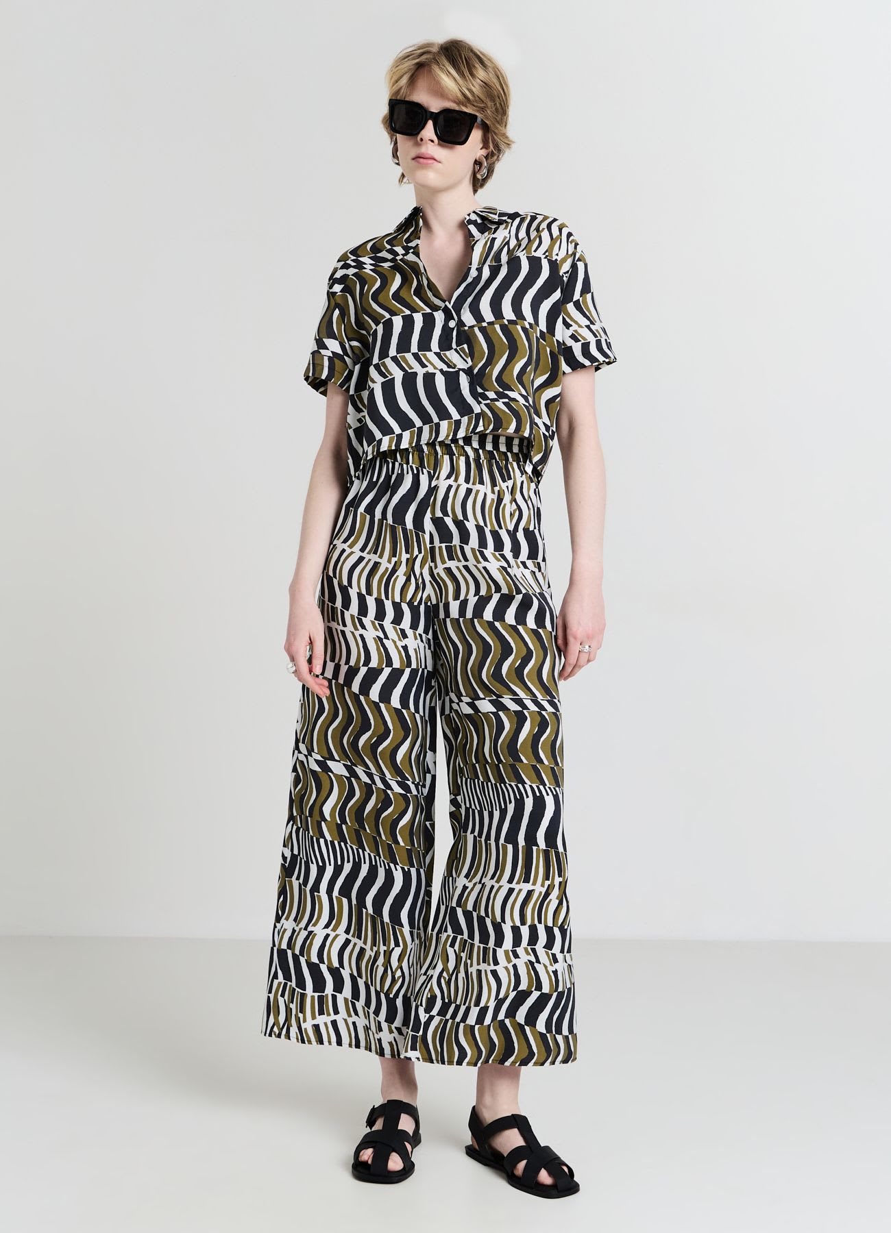 Pantalone palazzo fantasia