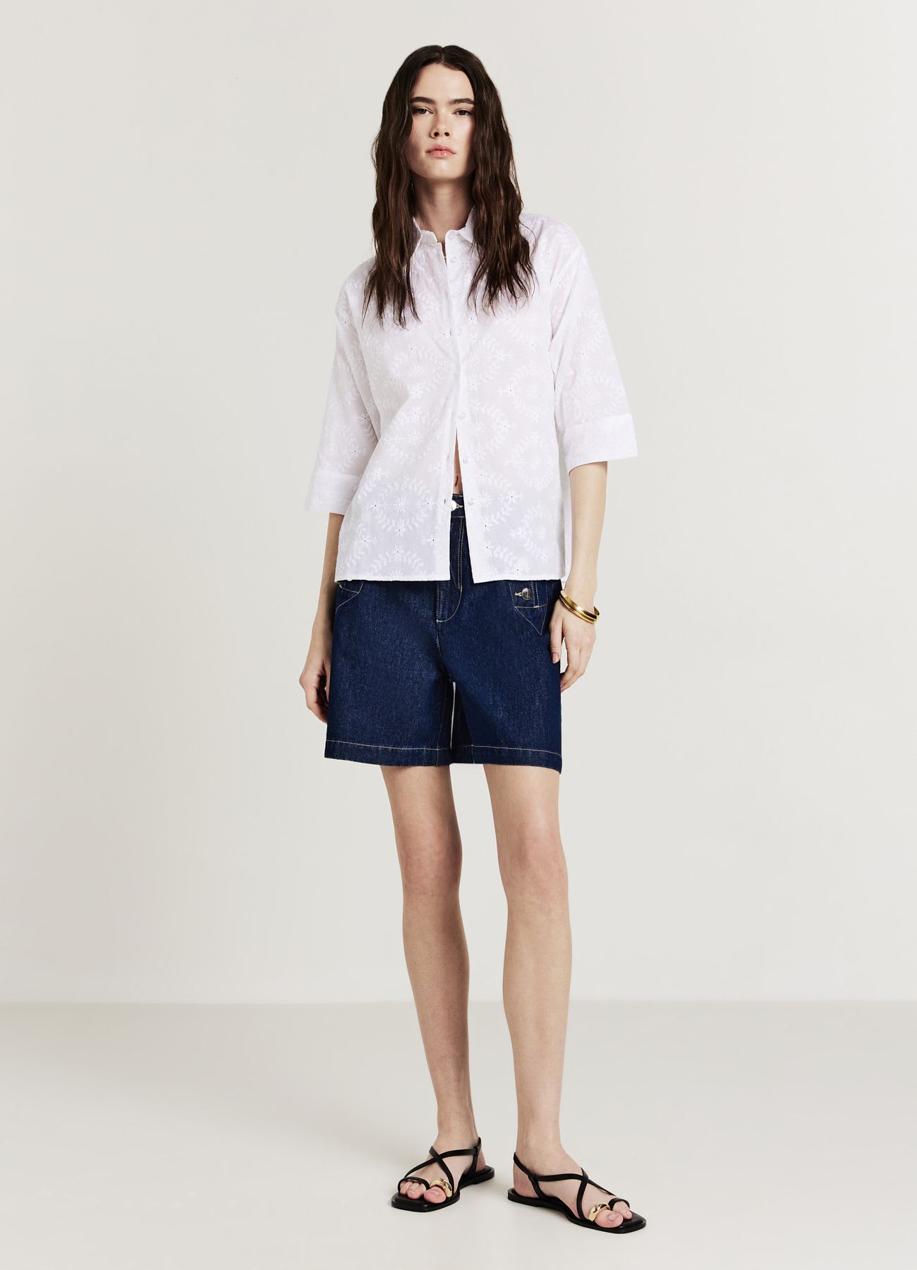 Camicia oversize sangallo