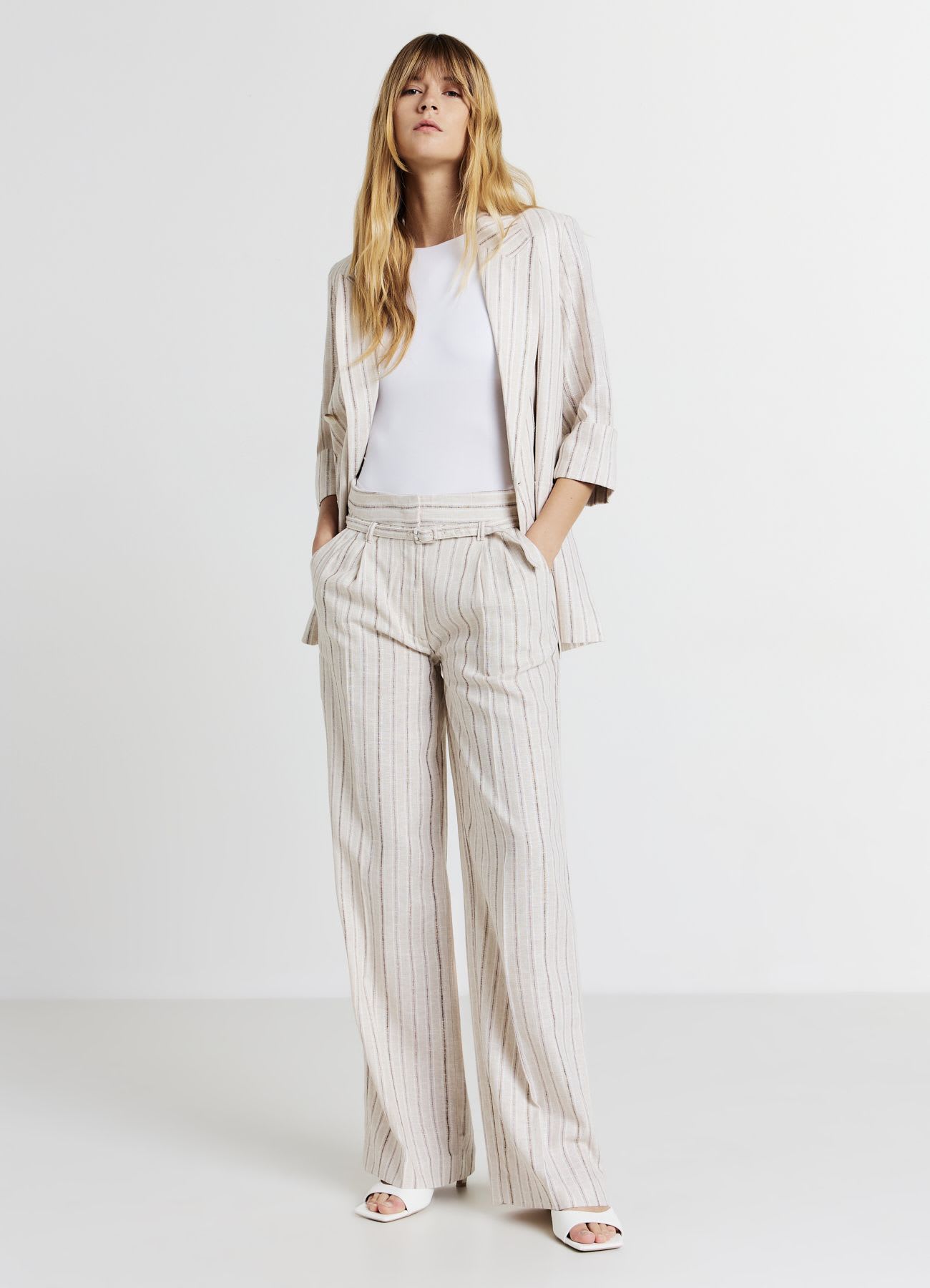 Pantalone a palazzo gessato