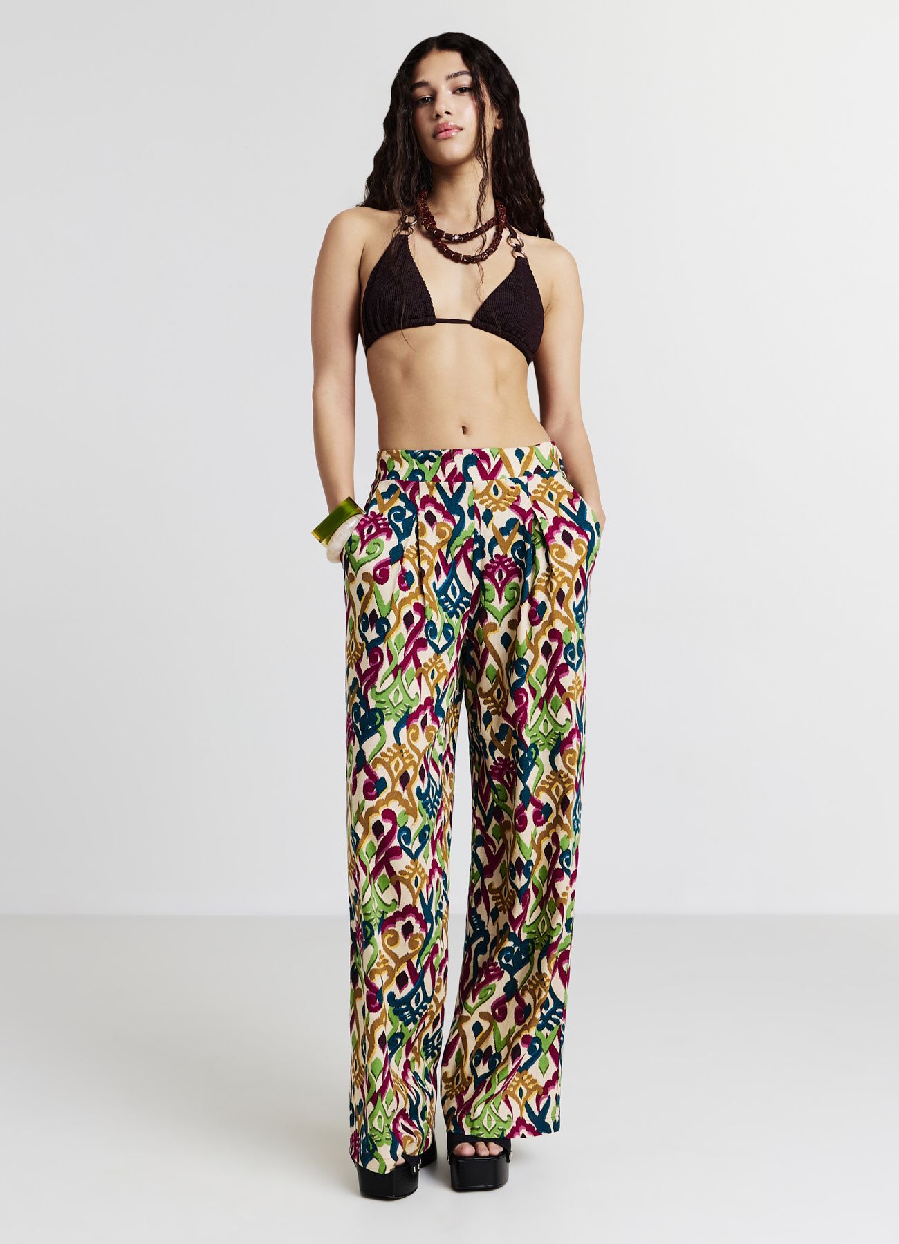 Pantalone palazzo fantasia