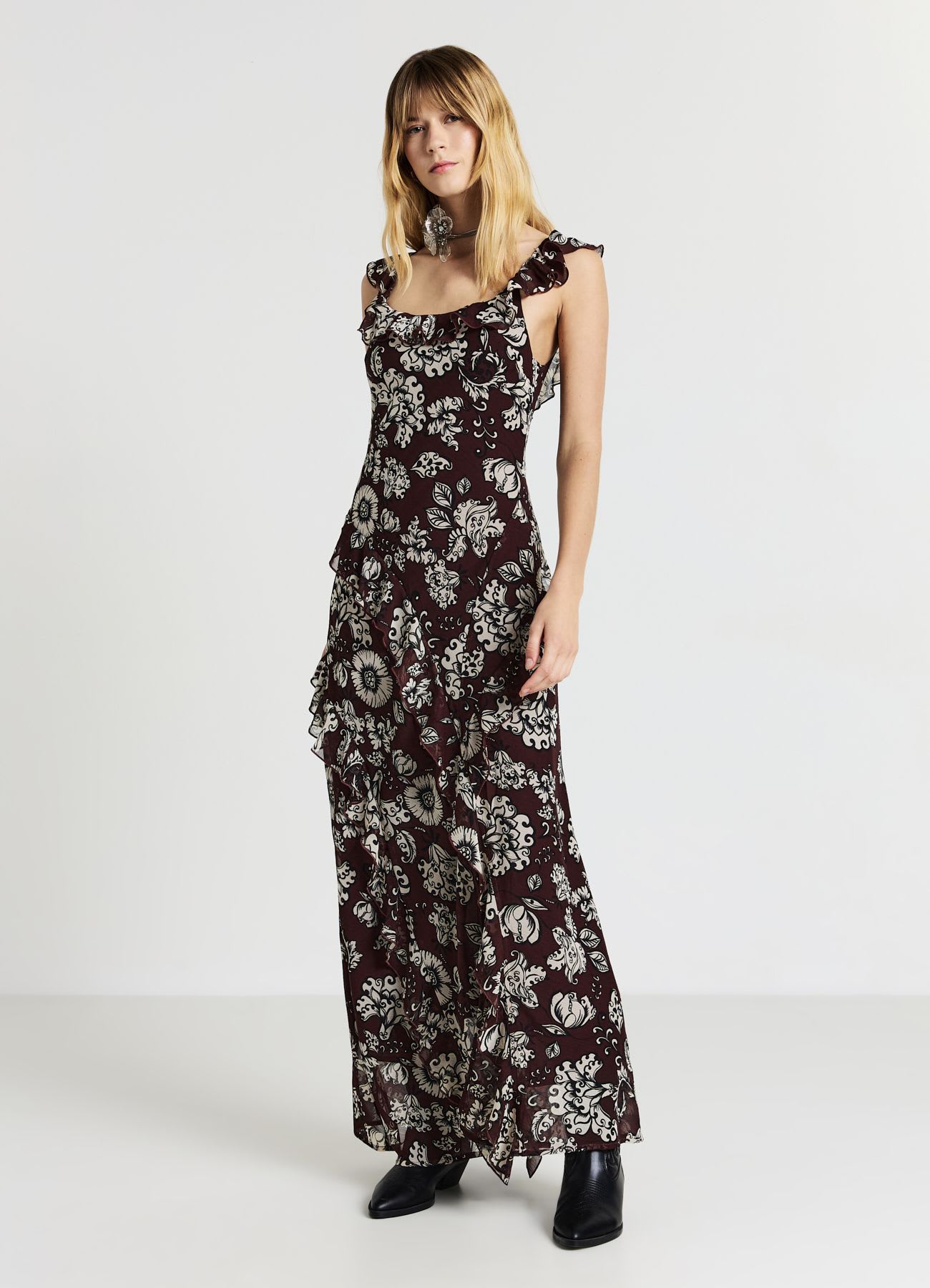 Vestito asimmetrico fantasia