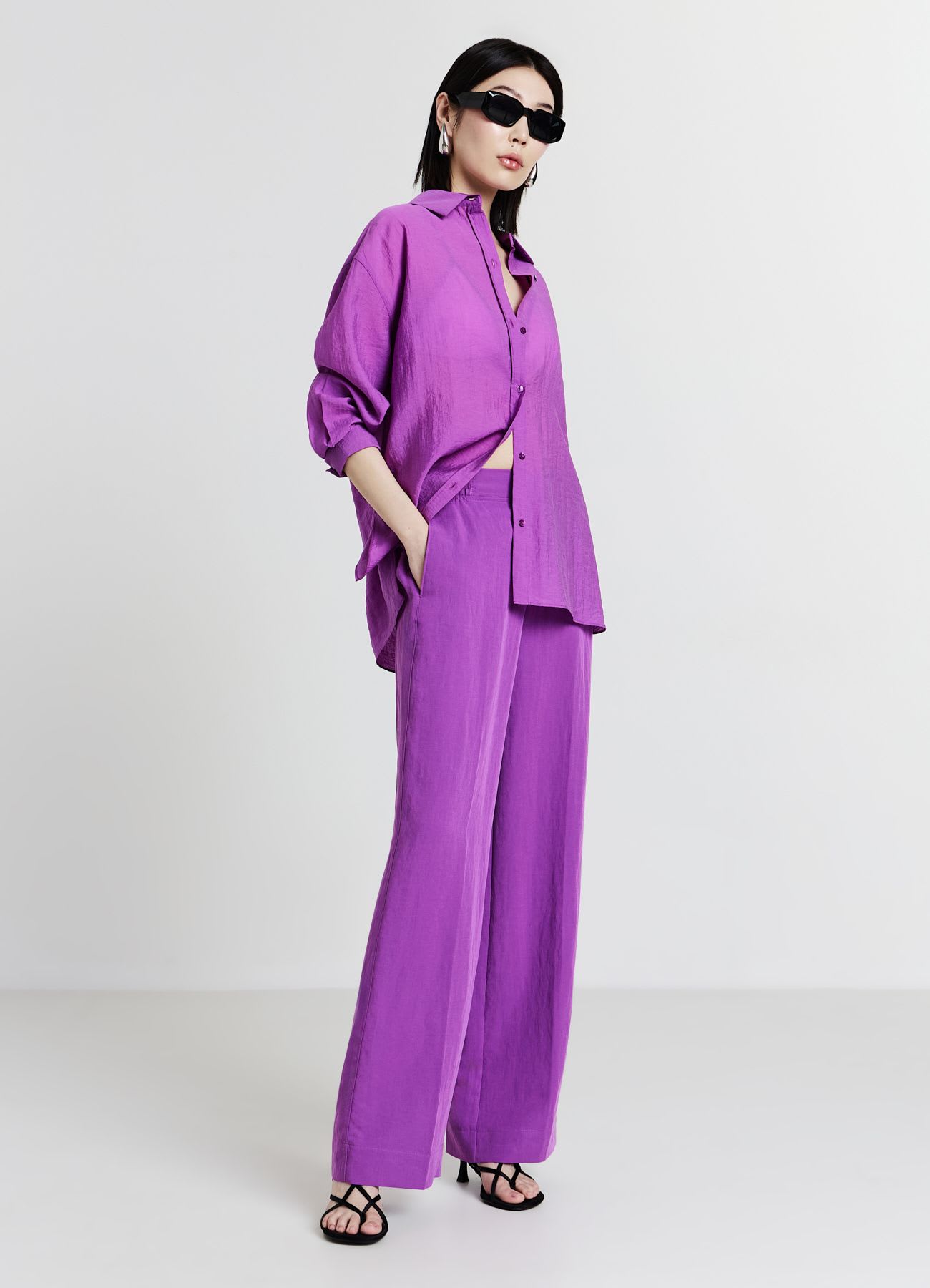 Camicia oversize trasparente