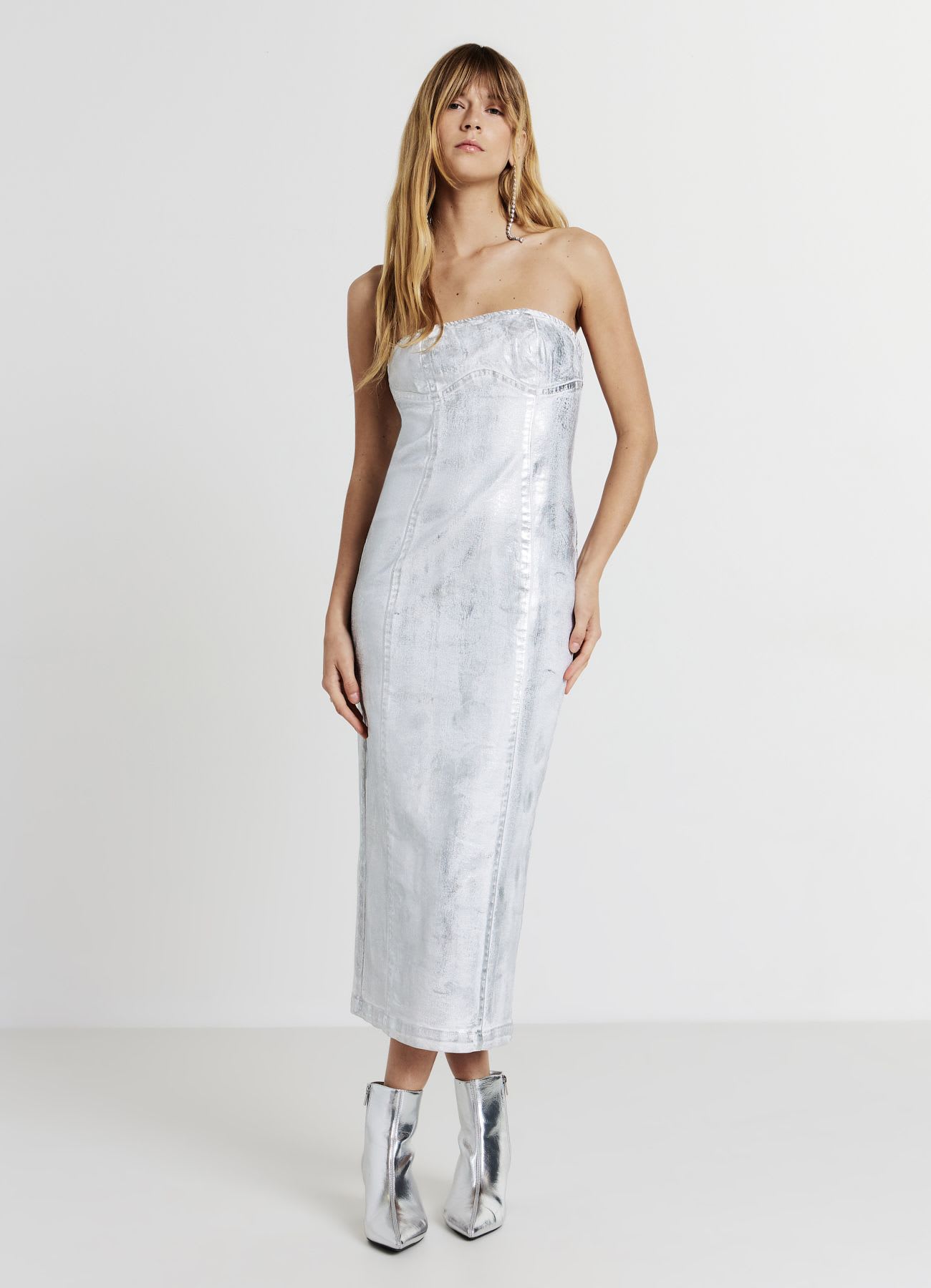 Tubino denim spalmato