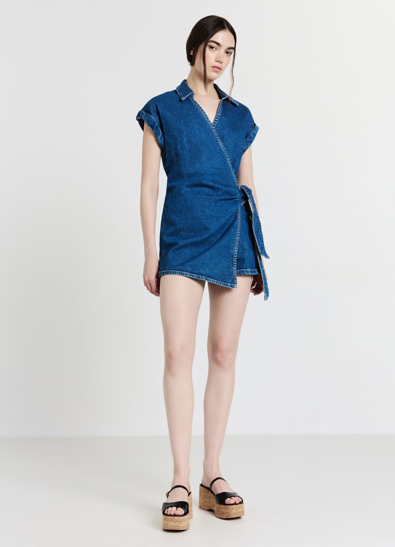 Tuta corta denim