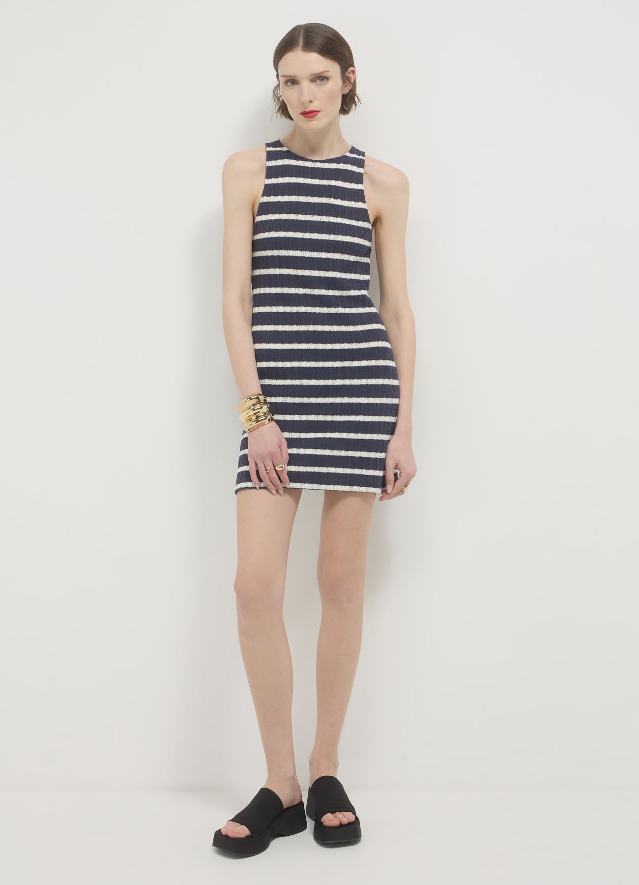 Vestito in maglia a righe