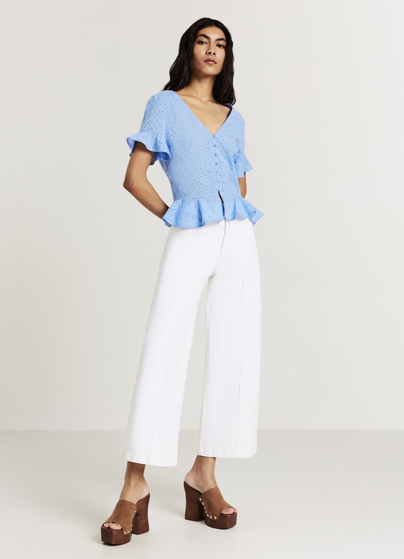 Camicia rouches sangallo