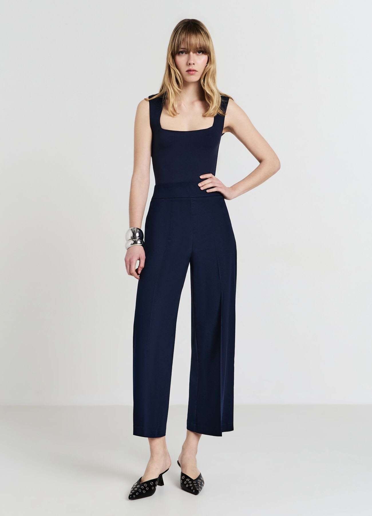 Pantalone culotte in cotone