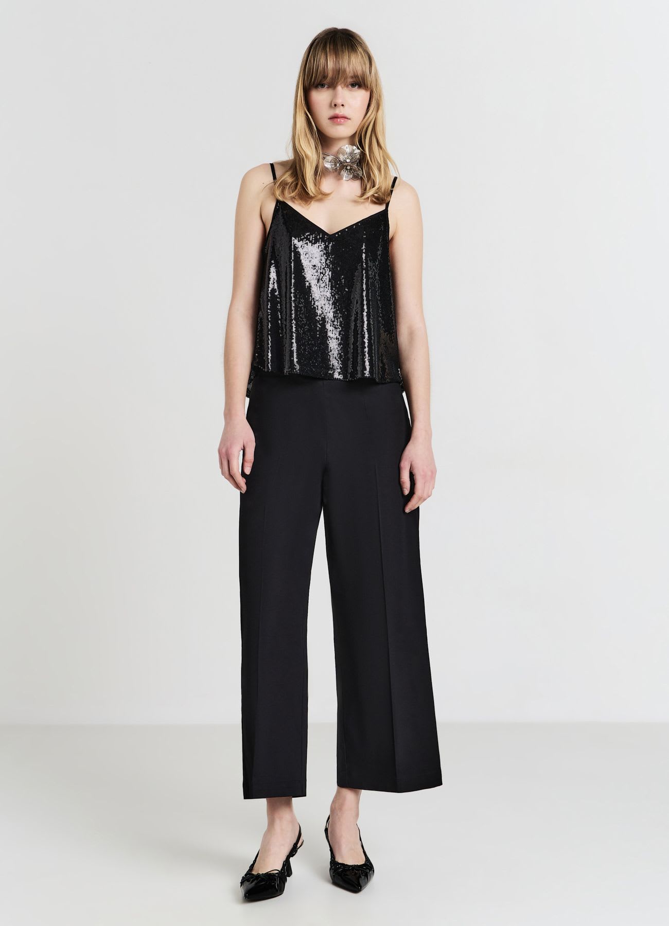Pantalone culotte in cotone