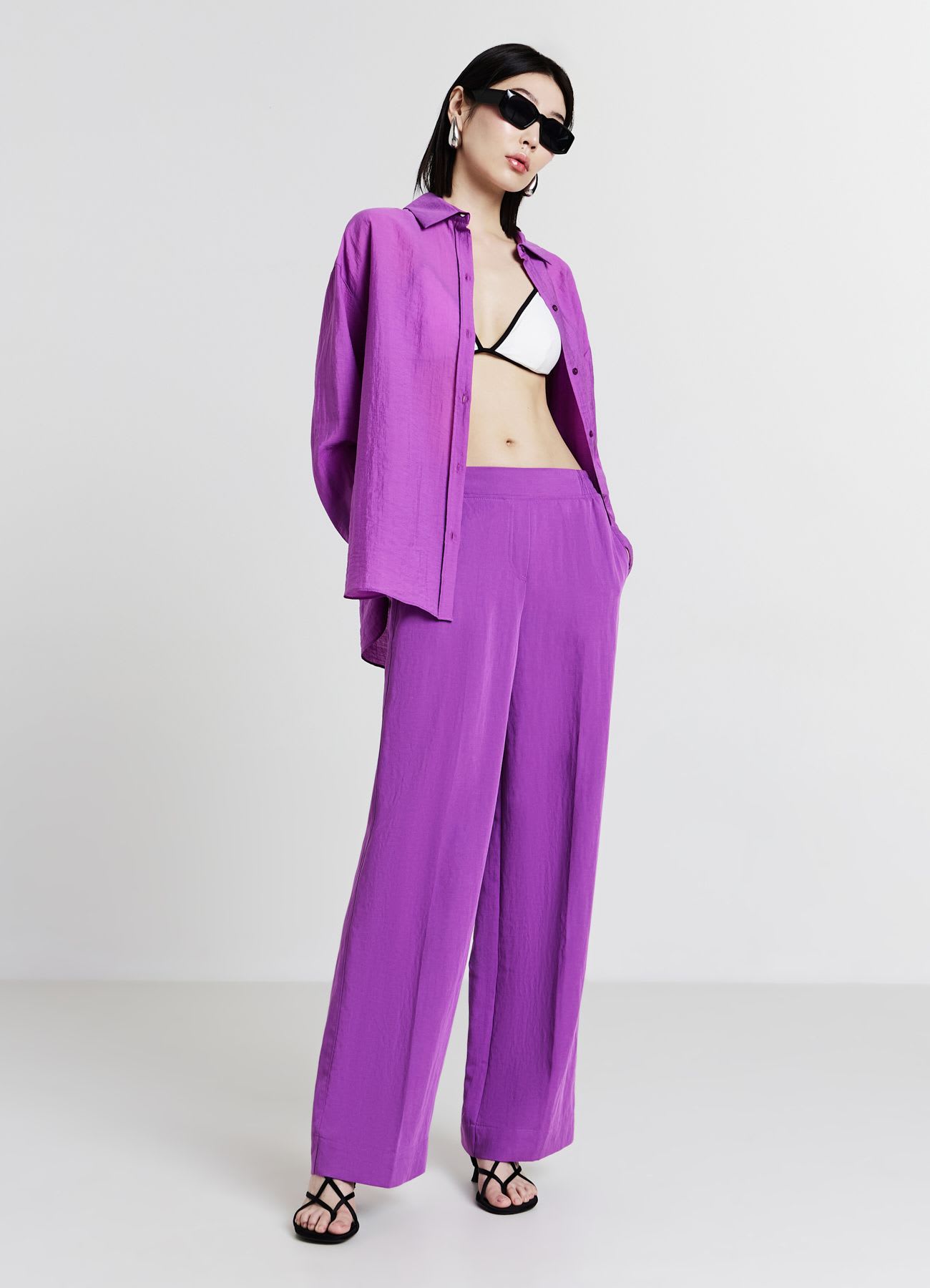 Pantalone tinta unita con elastico