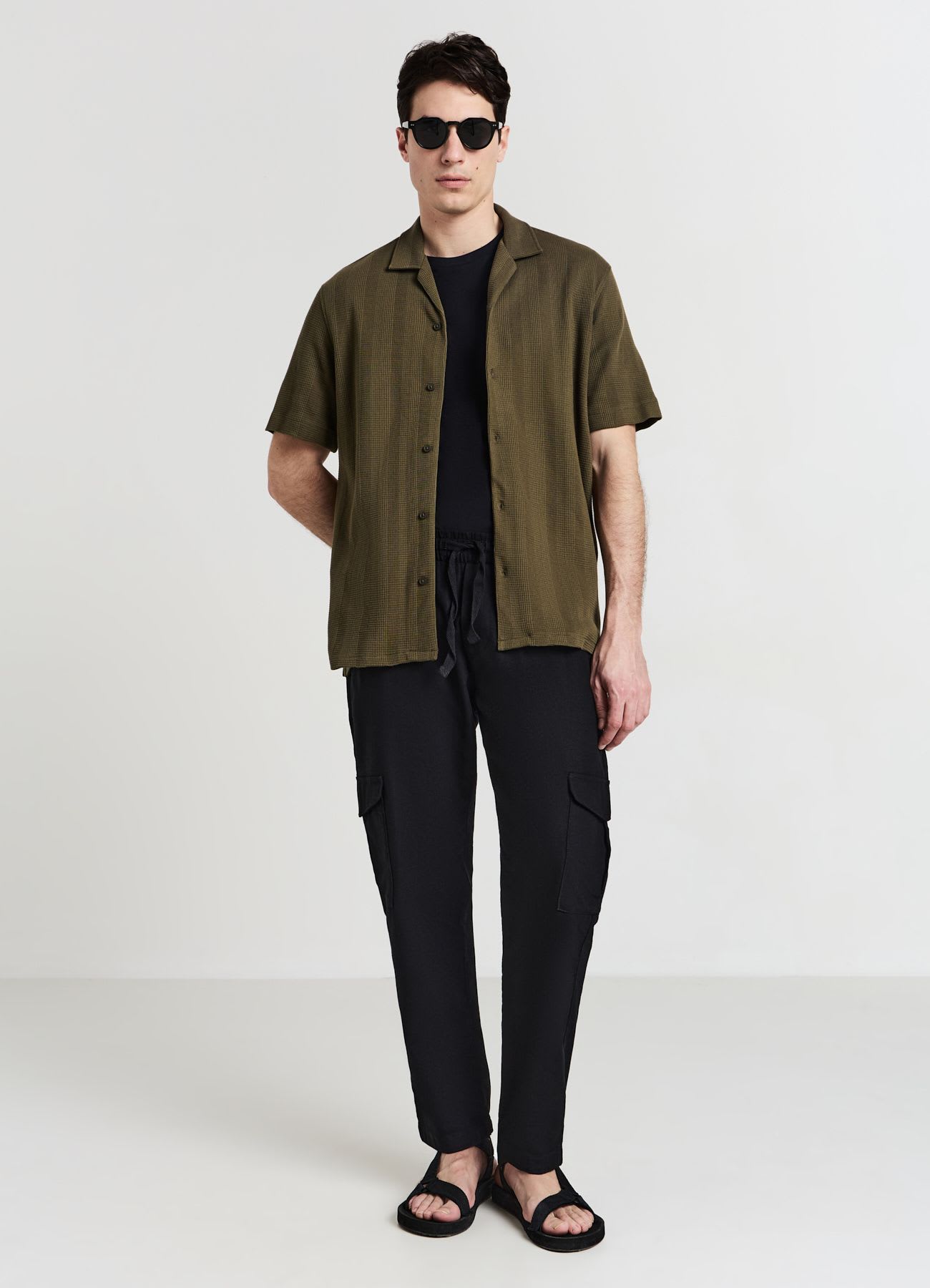 Camicia bowling cotone operato