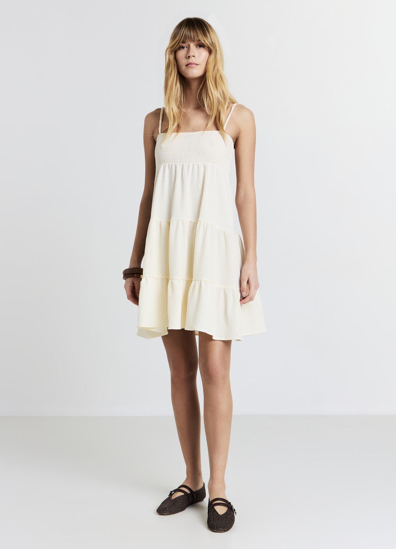 Vestito corto punto smock