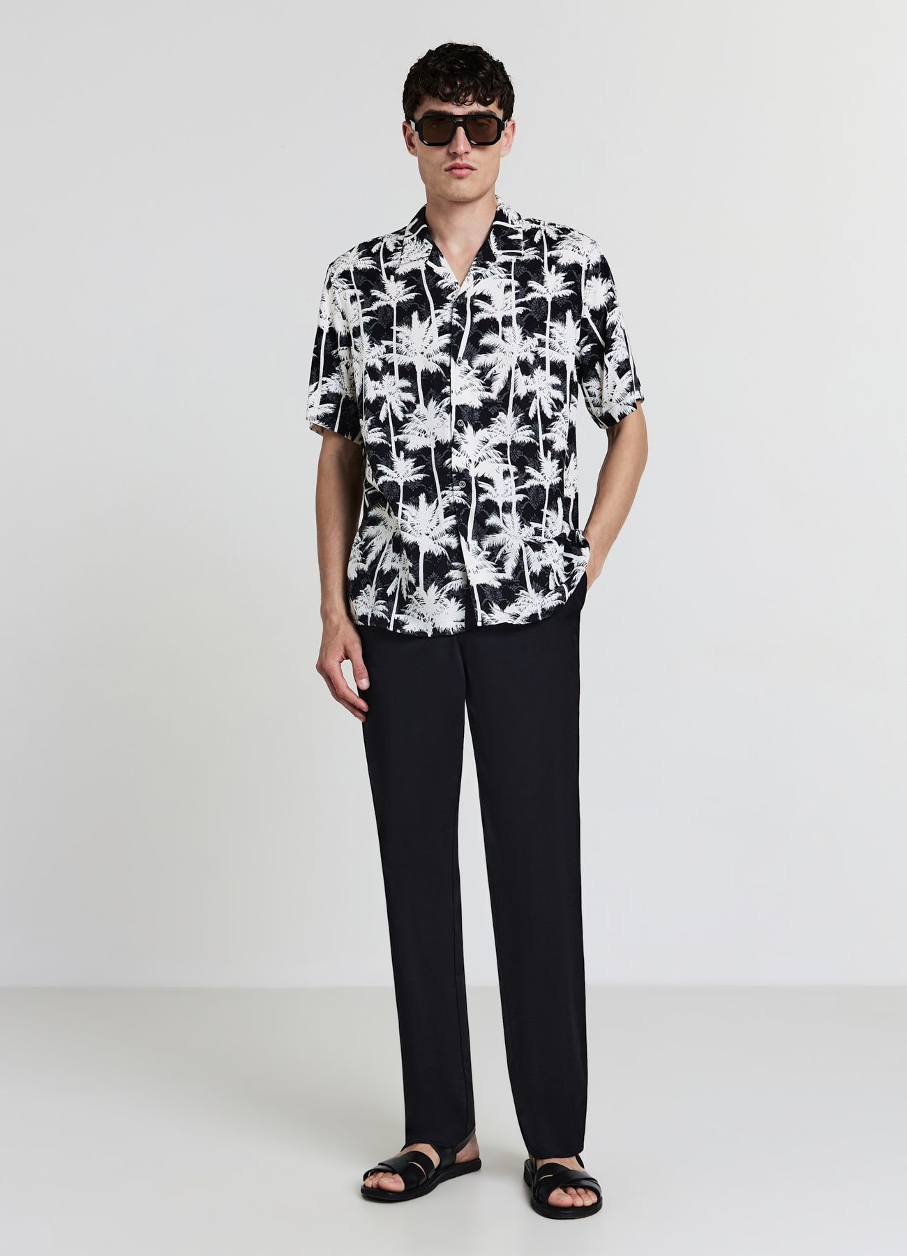 Camicia bowling fantasia palme