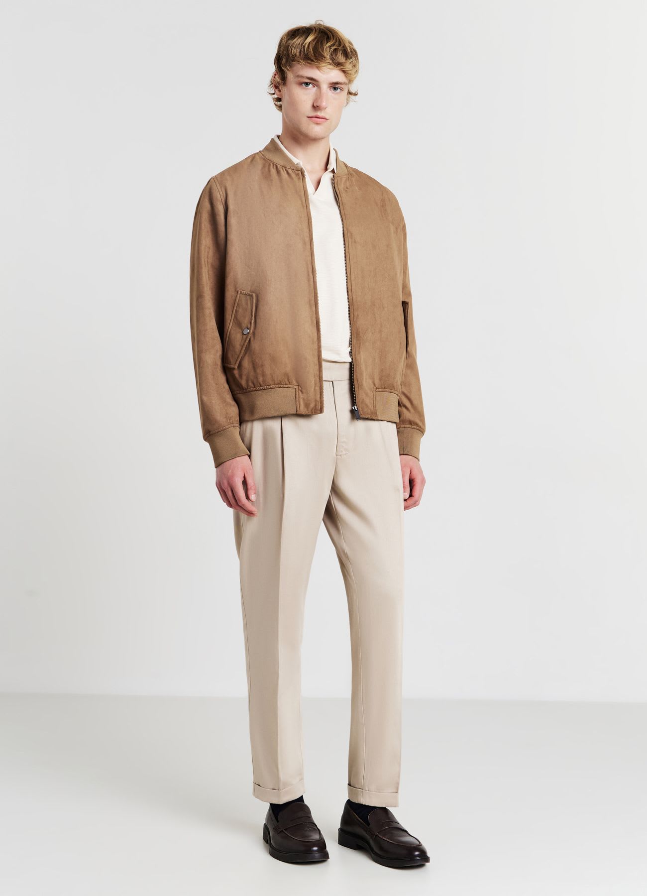 Bomber simil camoscio