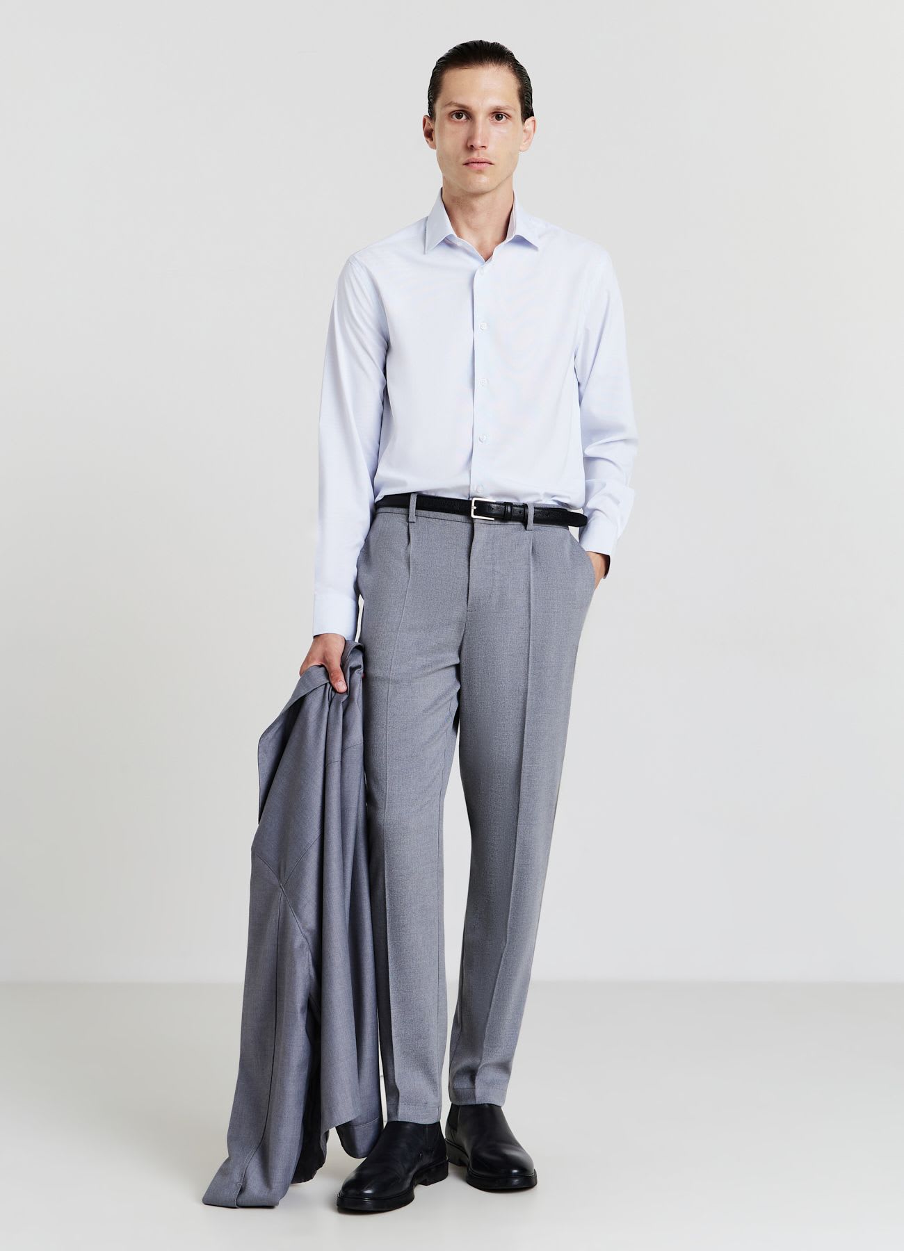 Camicia microfantasia a righe