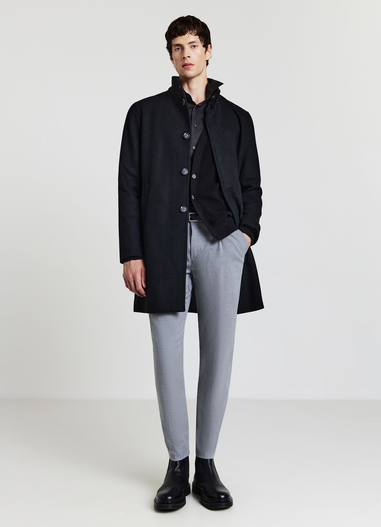 Cappotto chiusura nascosta