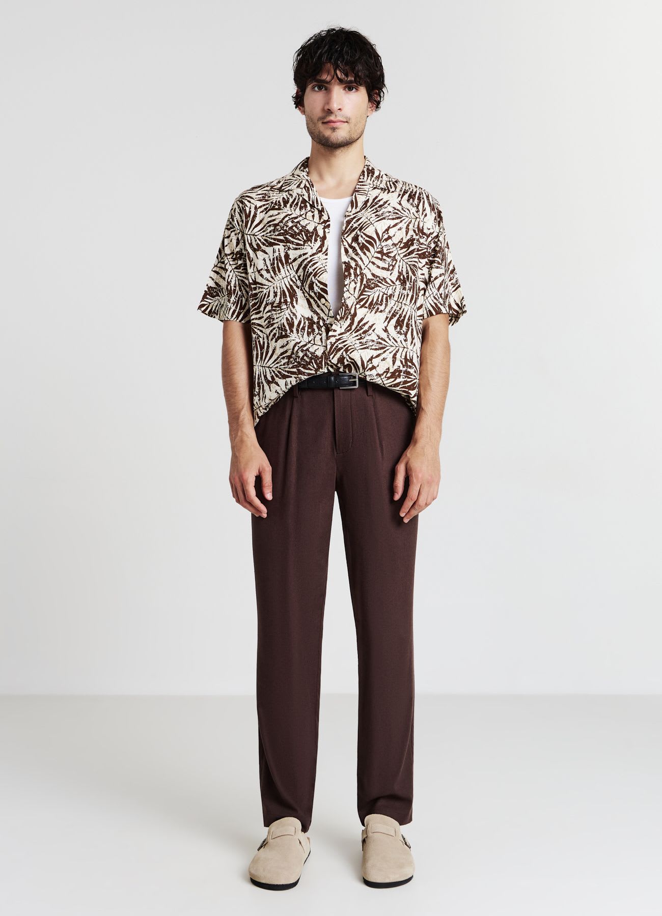 Camicia fantasia palme
