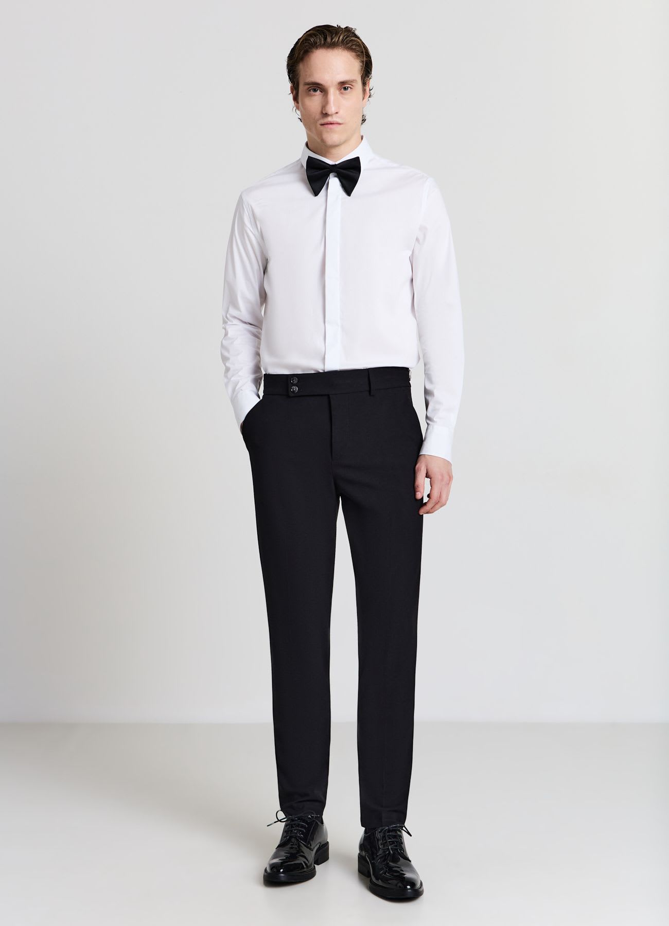 Camicia con placket nascosto