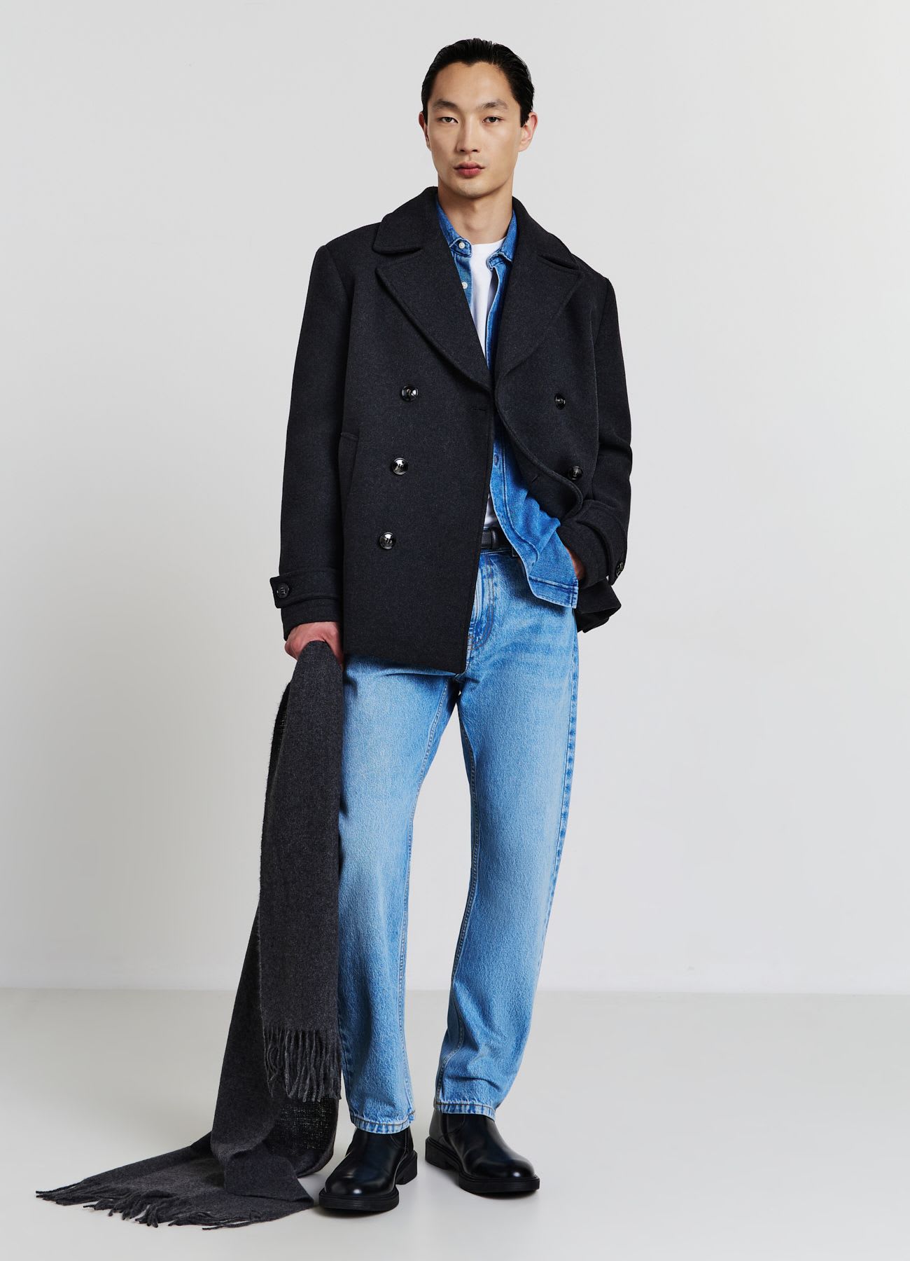 Cappotto doppiopetto in panno