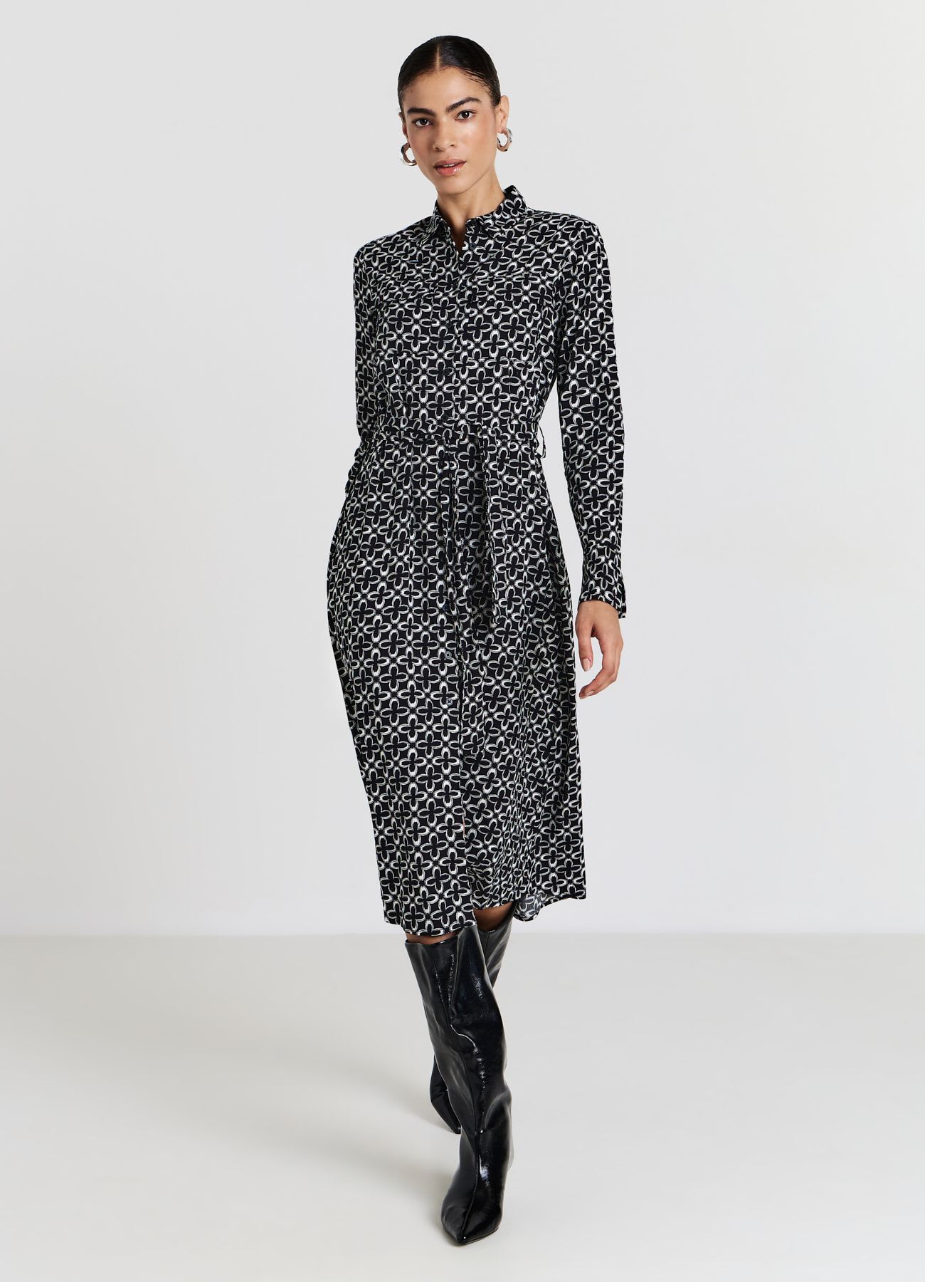 Vestito a camicia fantasia