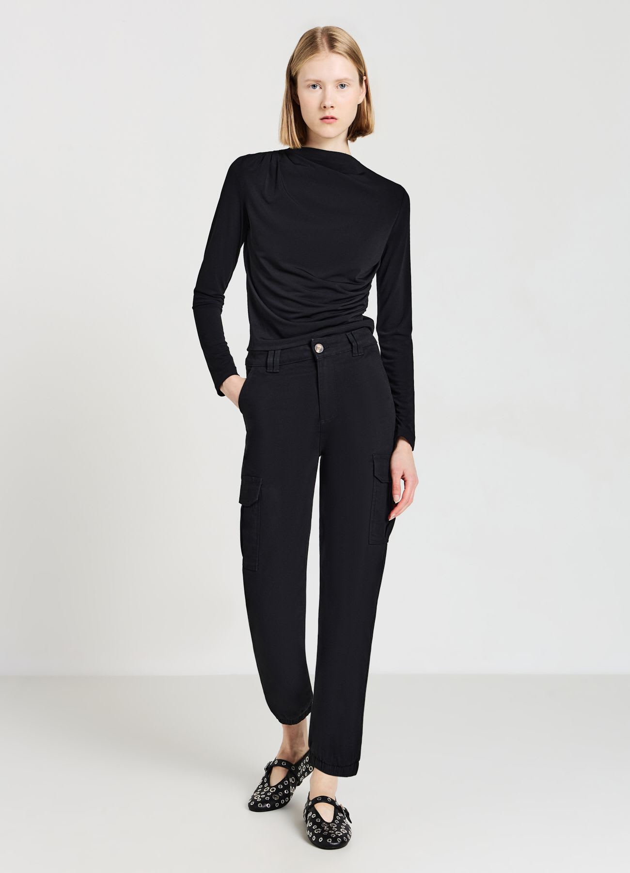 Pantaloni cargo in cotone