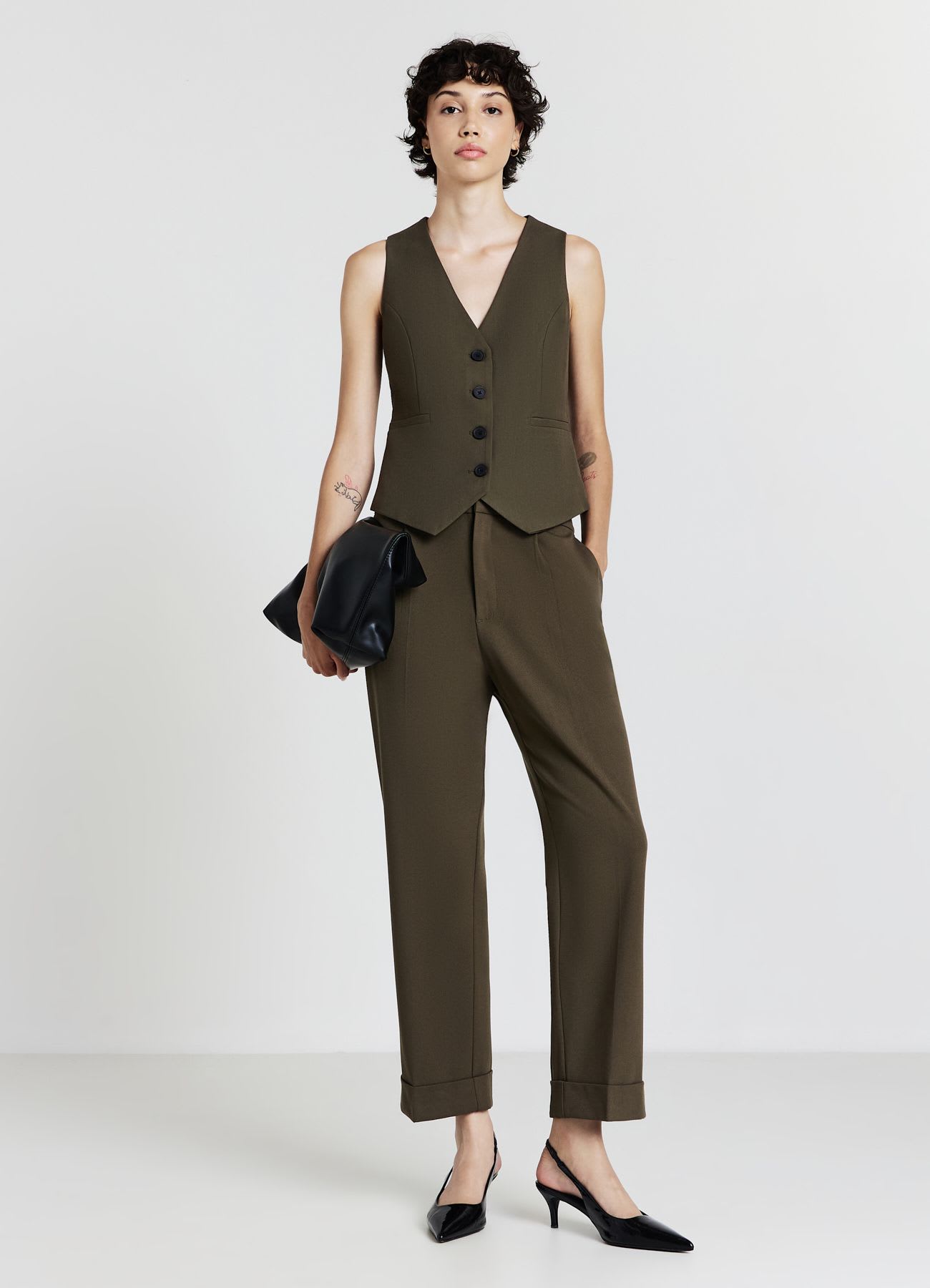 Pantaloni con risvolto
