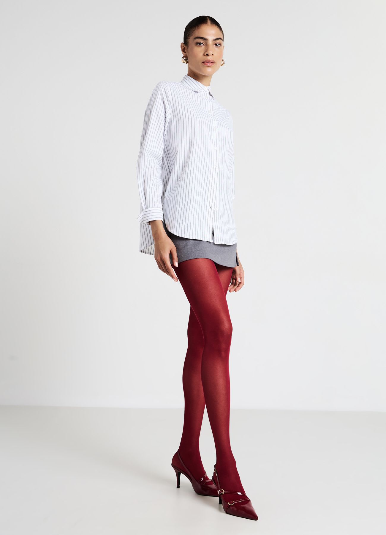 Camicia misto cotone a righe