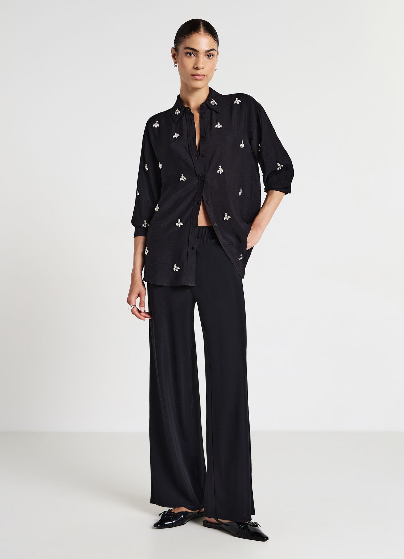 Pantaloni ginnici wide leg