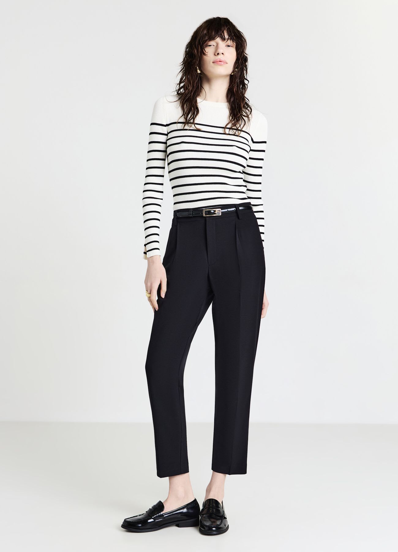 Maglia girocollo a righe